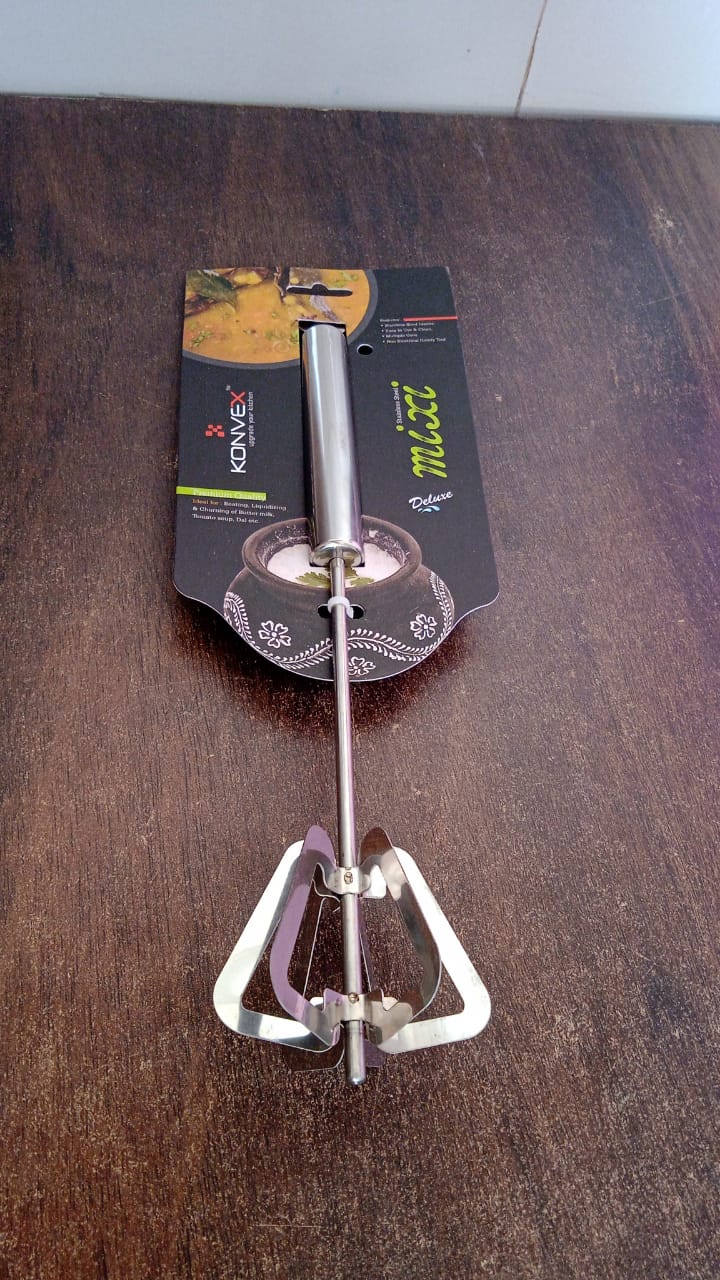 Hand Push Mixer, Egg Whisk, Stainless Steel Blender (1 Pc) - Image 5