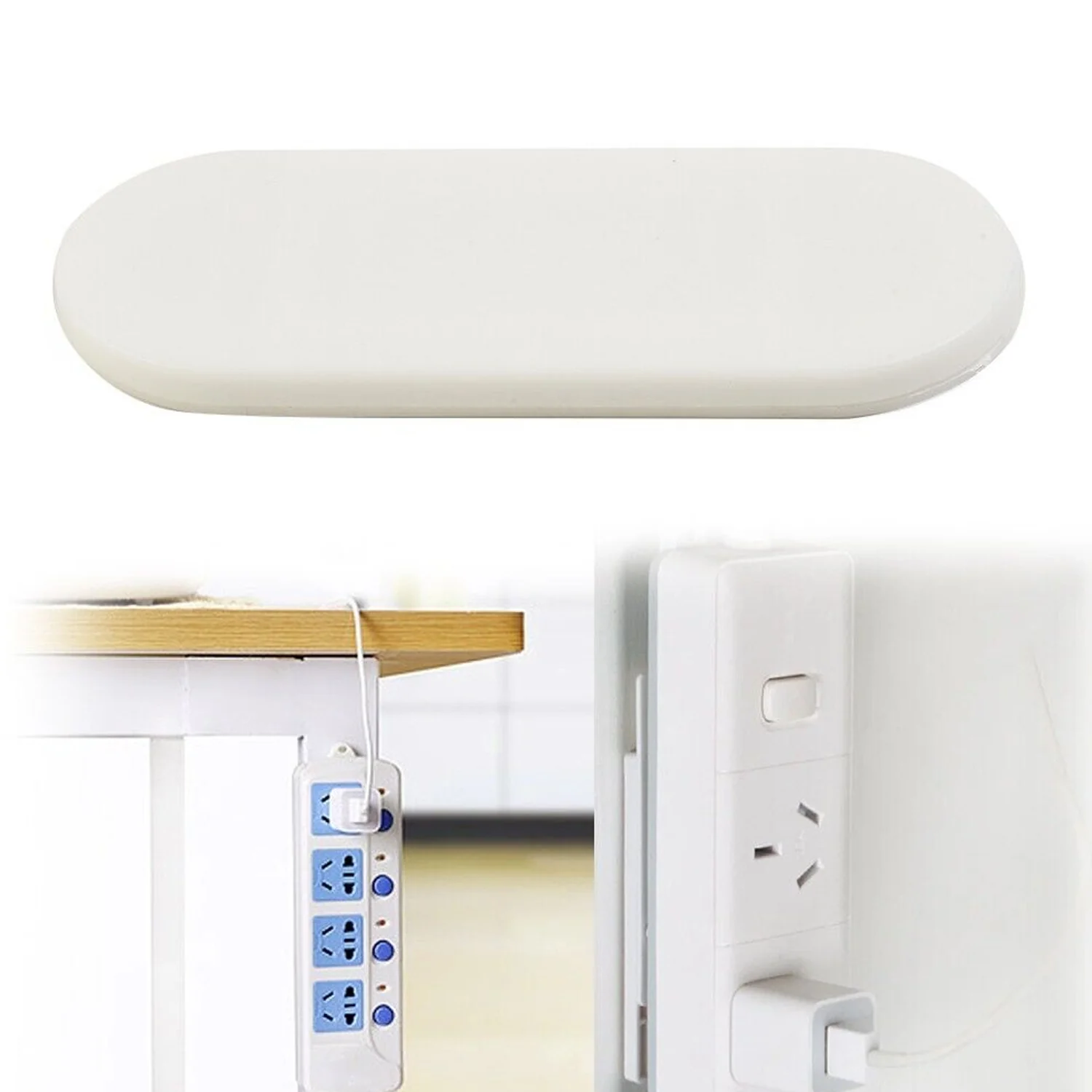 Self-Adhesive Wall Plug Holder – Multipurpose Wire & Key Organizer - Image 3