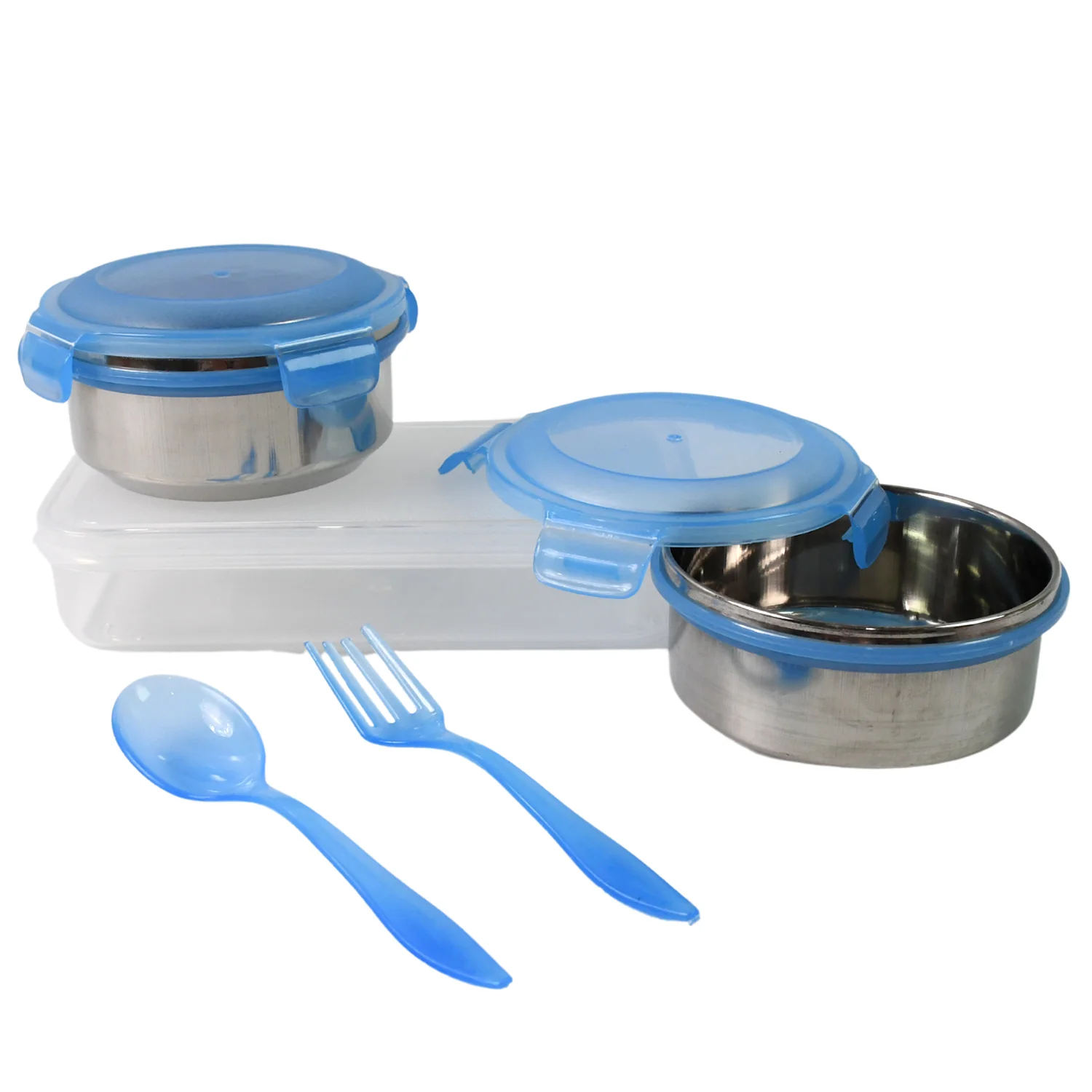 Sumo Lunch Box with Bag – Plastic Lunch Box & Spoon/Fork Set (2 Pc) - Image 5