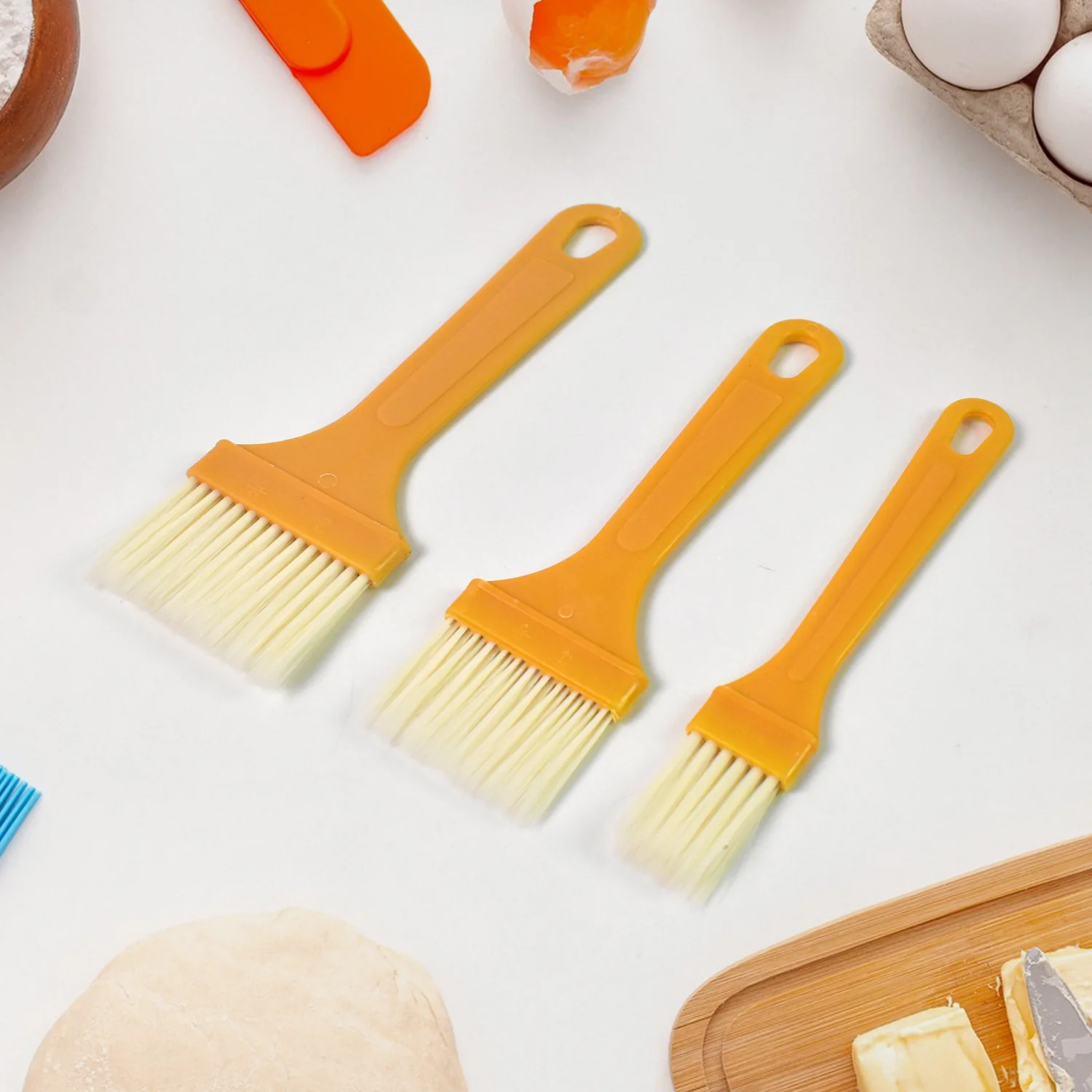 Multifunction Basting Brush, Barbecue Brush, Cooking Pastry Brush Baking (3 Pcs Set) - Image 2