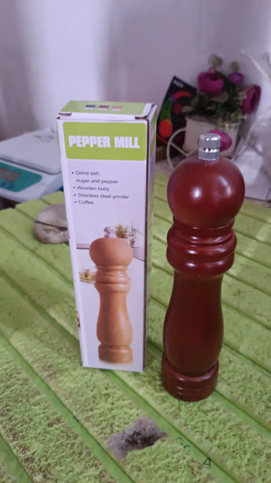 Wooden Pepper Mill 6 inch Tall - Best Pepper Grinder (1 Pc) - Image 10