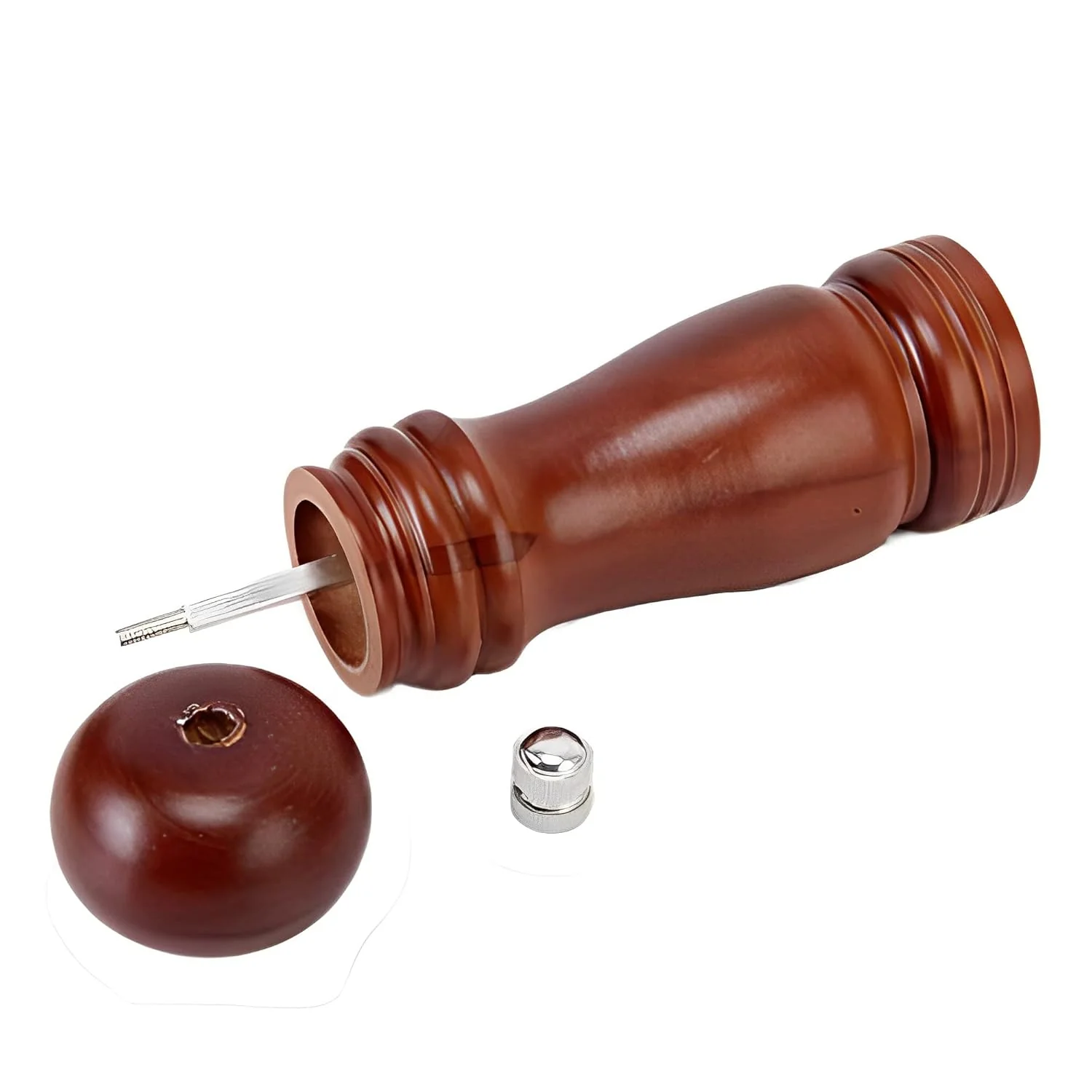 Wooden Pepper Mill 6 inch Tall - Best Pepper Grinder (1 Pc) - Image 3