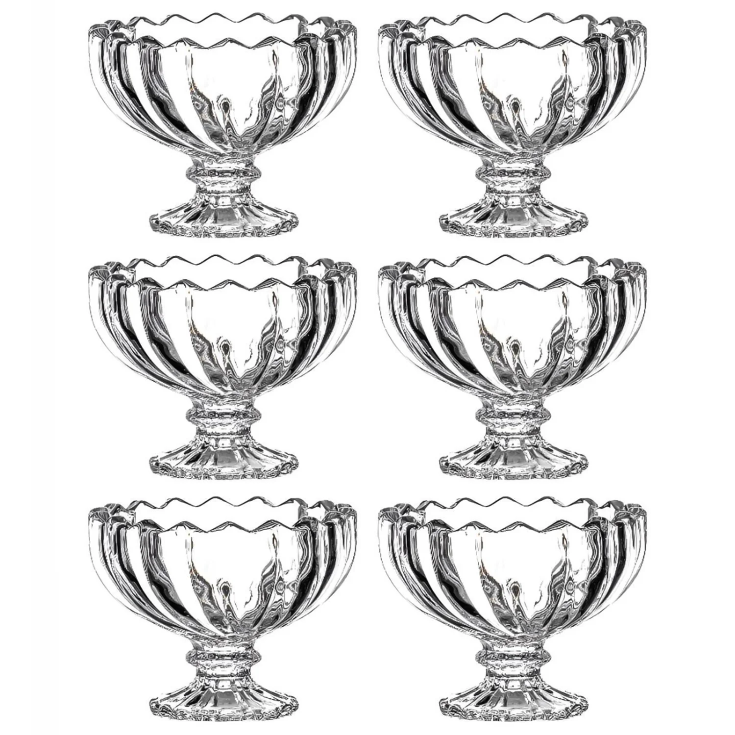 Glass Ice Cream Bowls Glass Dessert Cups for Sundae (6 pcs / 120ml) - Image 5