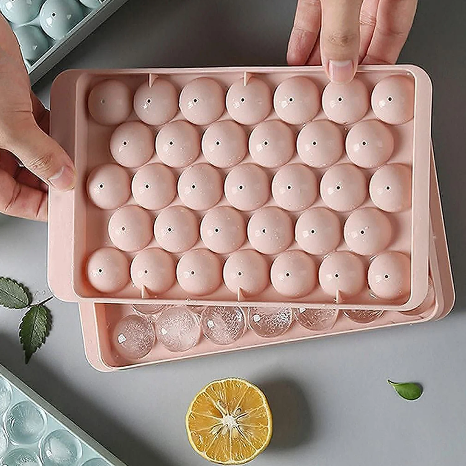 Plastic Round Reusable Ice Cube Ice Ball Mold / Lolli Candy Maker 33 Moulds (16.5×10 Cm / 1 Pc) - Image 6