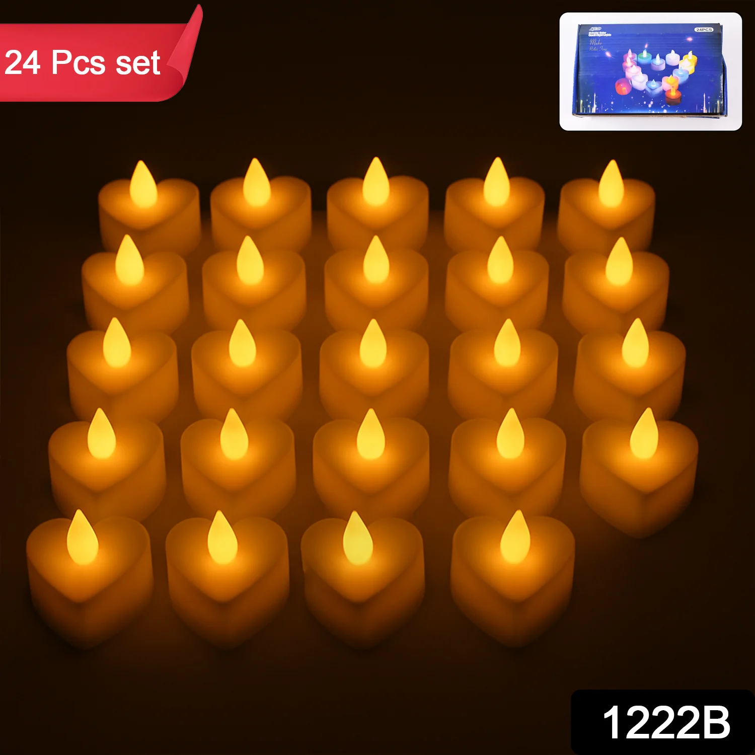 Festival Decorative LED Tealight Candles (24 Pc Set) - Image 2