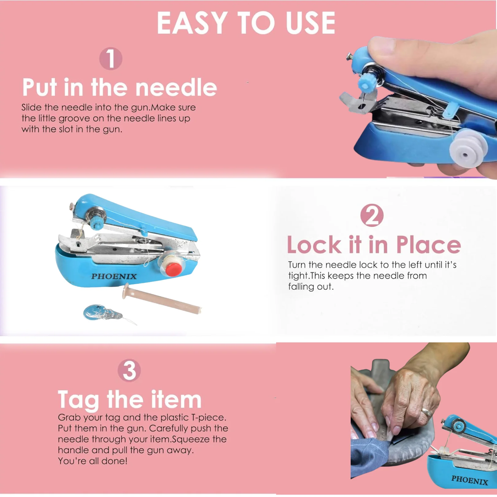 Handy Portable Mini Sewing Stapler Machine for Garment & Cloth - Image 4