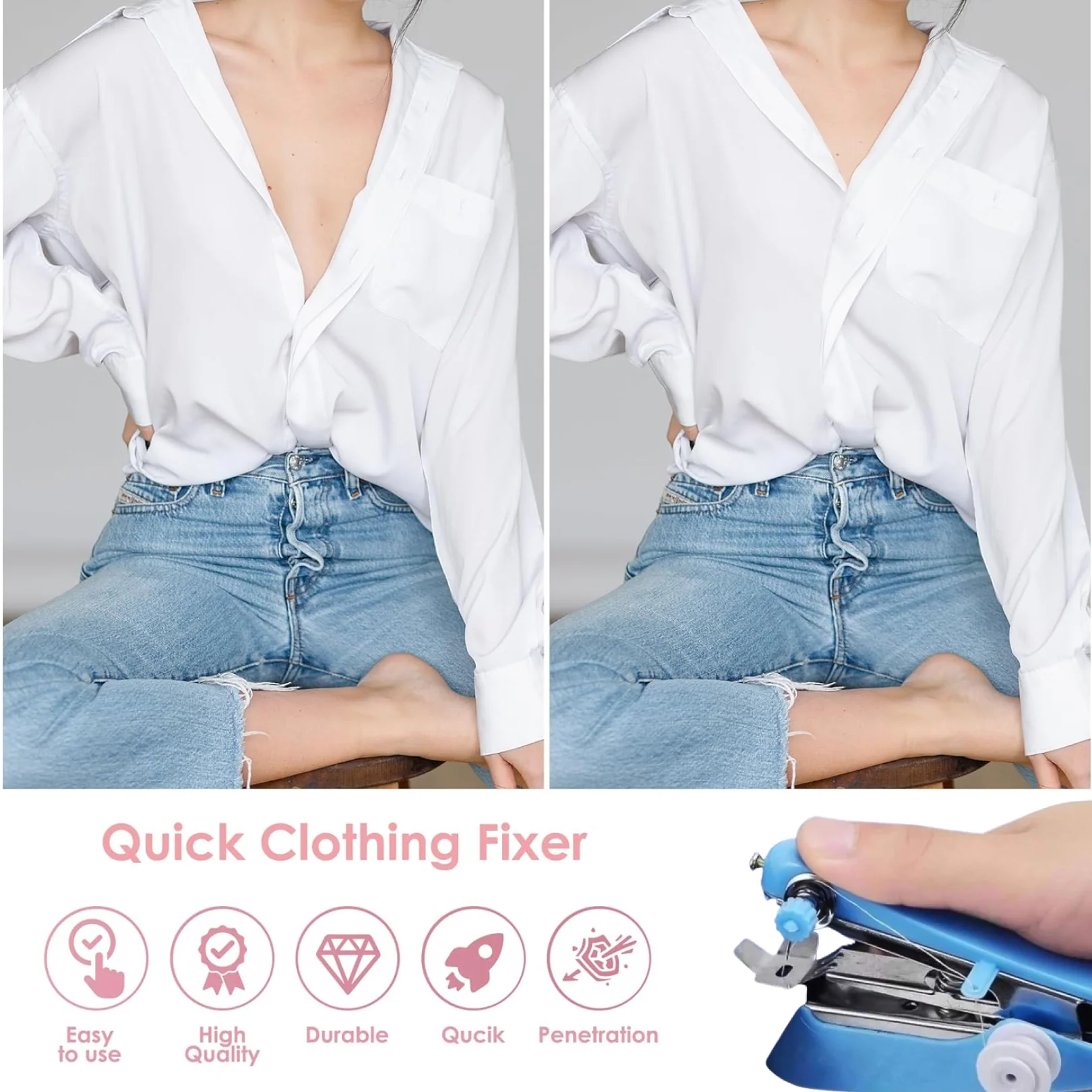 Handy Portable Mini Sewing Stapler Machine for Garment & Cloth - Image 5