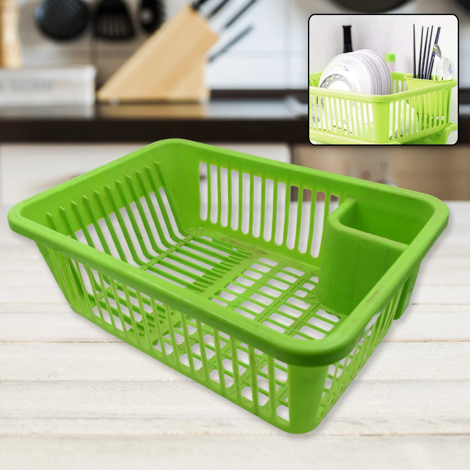 Multipurpose Plastic Kitchen Basket for Vegetables Fruits WashingOrganizer 43×30 cm - Image 5