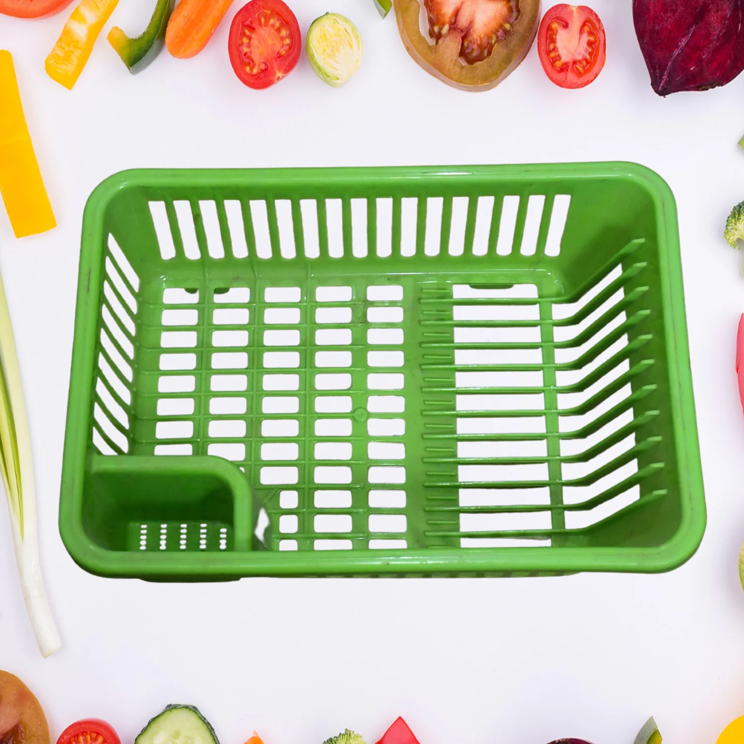 Multipurpose Plastic Kitchen Basket for Vegetables Fruits WashingOrganizer 43×30 cm - Image 6