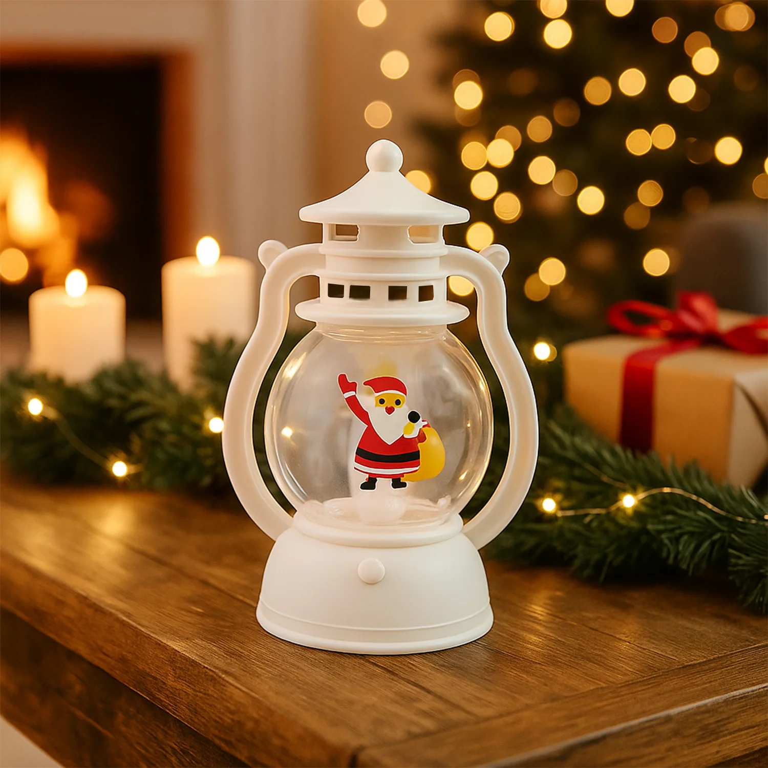 Mini LED Decorative Lantern with Santa Figurine (1 Pc) - Image 7
