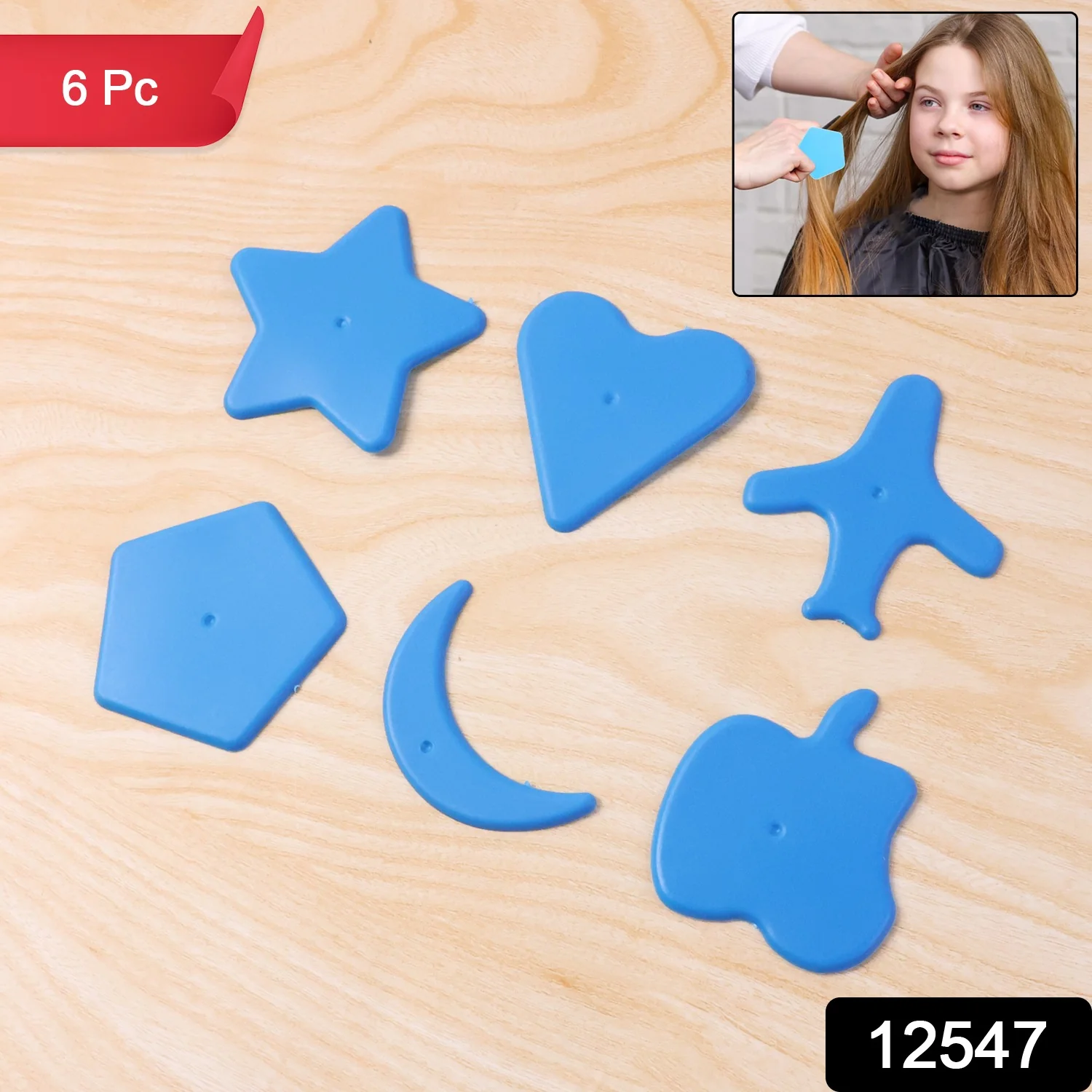 Haircut Design Stencil Set – 6-in-1 Safe Hair Trimmer Molds - Image 2