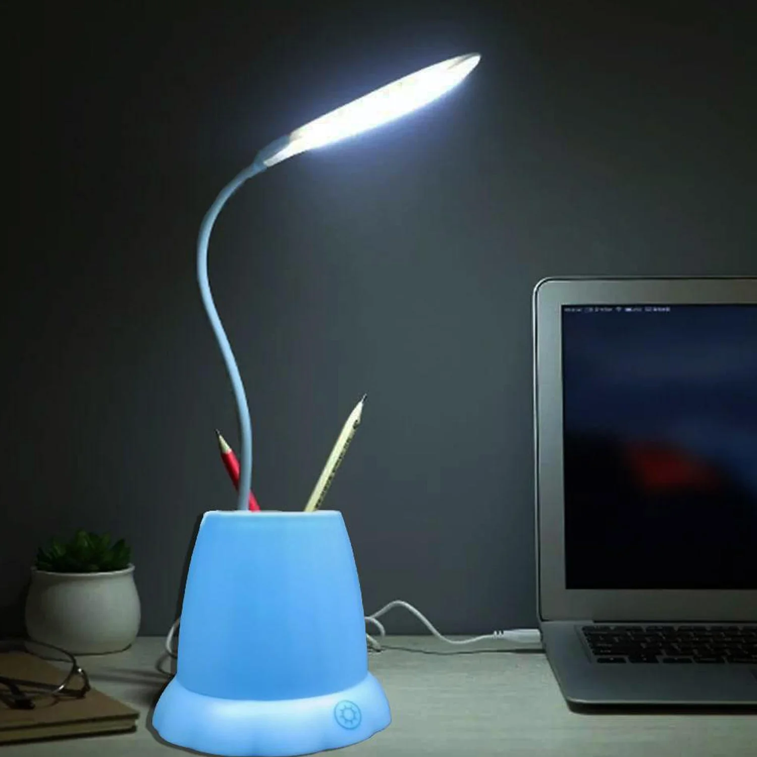 Desk Lamp with Pen Holder Table Lamp with Pencil Stand for Home Office - Image 7