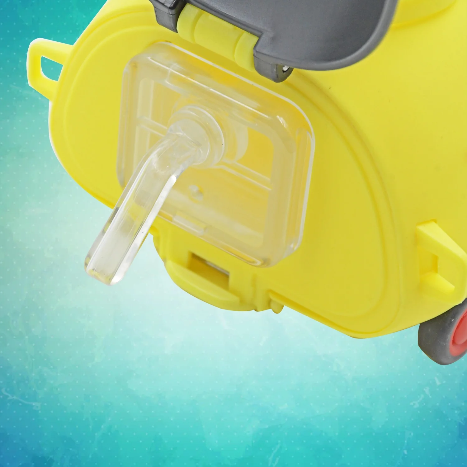 Cute Plastic Bug Shape Water Bottle with adjustable shoulder strap, 4 wheel &  Straw, portable drinking cup Water Bottle For Kids | Water Bottle | Return Gift For Kids | Water Bottle With Straw | School Kinds Water Bottle (1 Pc) - Image 3
