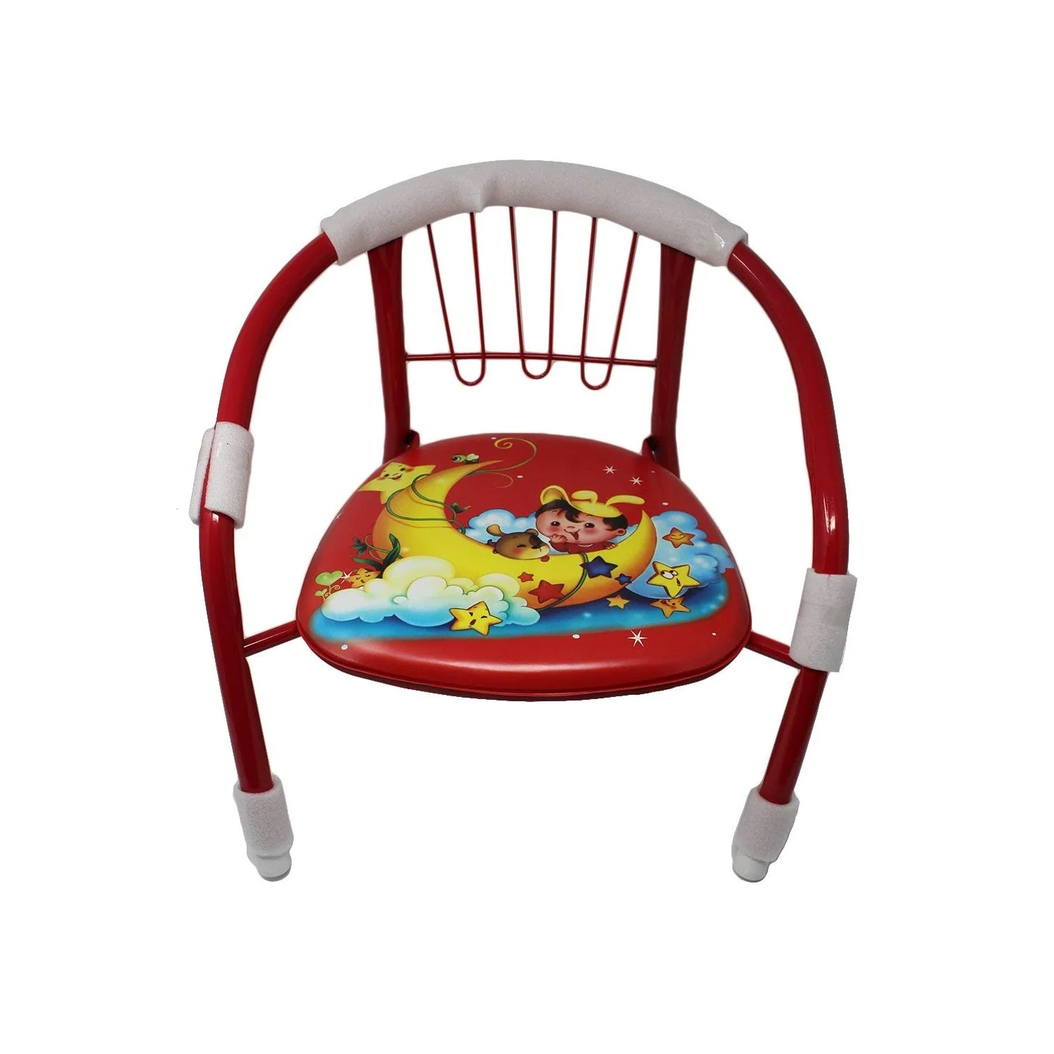 Multicolor Cartoon Design Baby Chair with Metal Kids Chair with Foam Arm Support for Kids 4 Pcs - Image 6