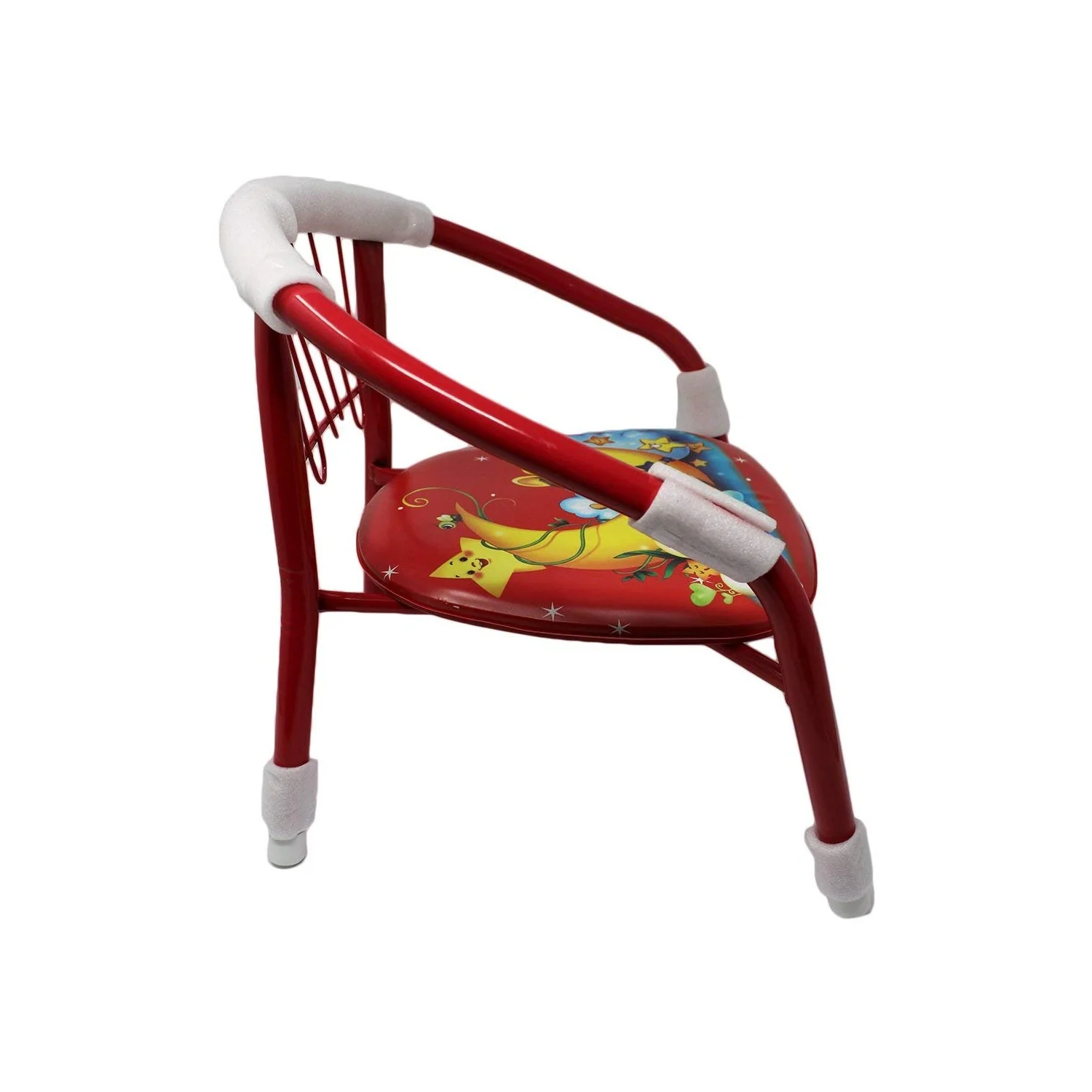 Multicolor Cartoon Design Baby Chair with Metal Kids Chair with Foam Arm Support for Kids 4 Pcs - Image 7