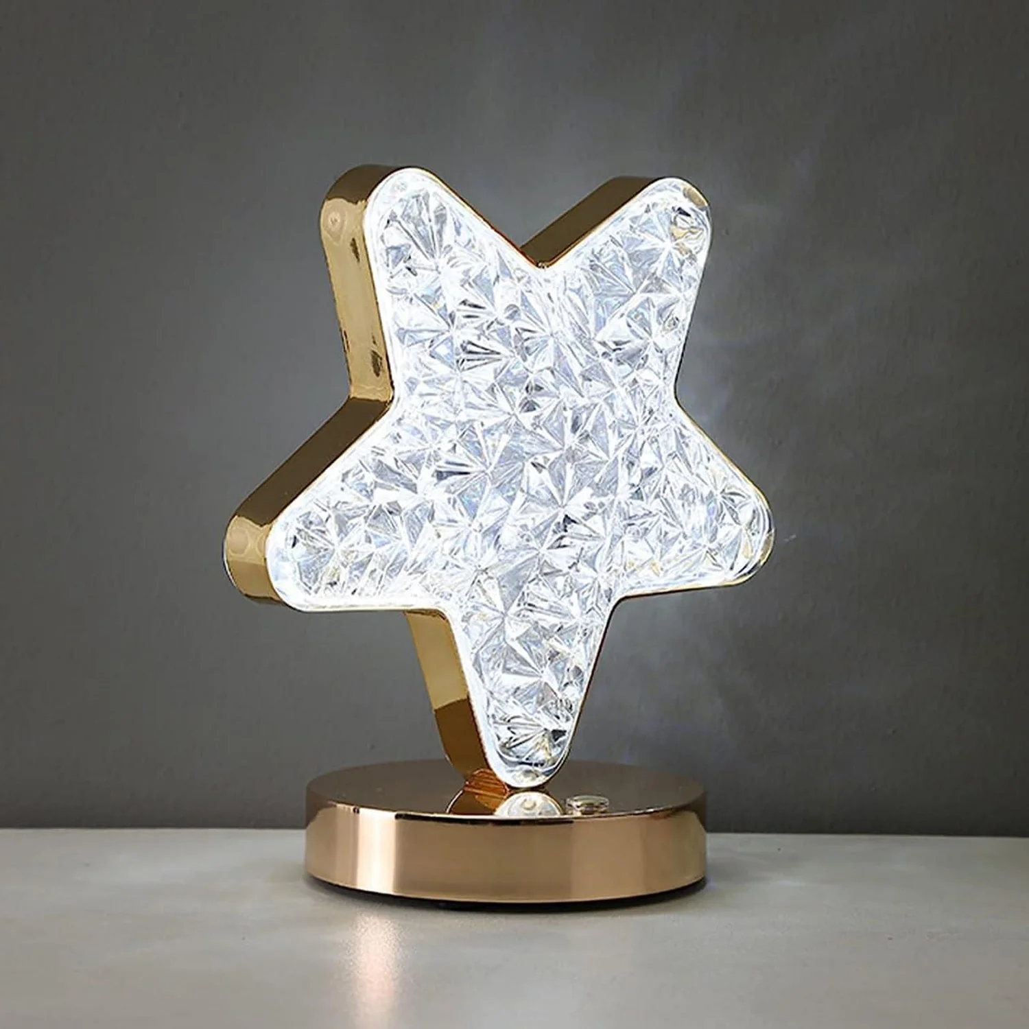 Star Crystal Diamond Touch Lamp – USB Rechargeable, 3-Way Dimmable - Image 6