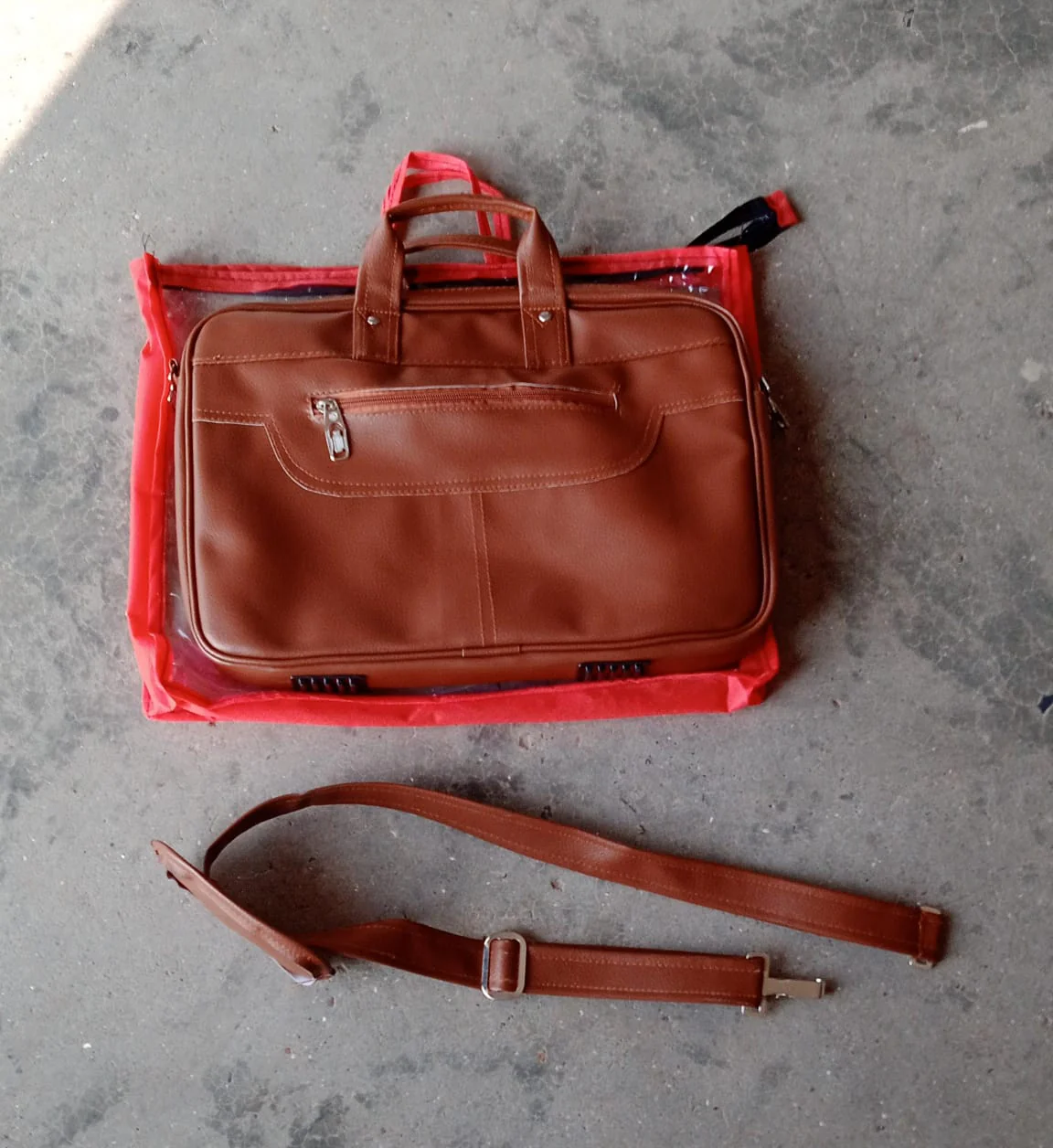 Multipurpose Bag, Shoulder Side Bag Office Laptop Faux Leather Executive Formal Laptop & MacBook Messenger / Office / Travel / Business / Shoulder / Hand / Sling Bag for Men Women with Multiple compartments - Image 8