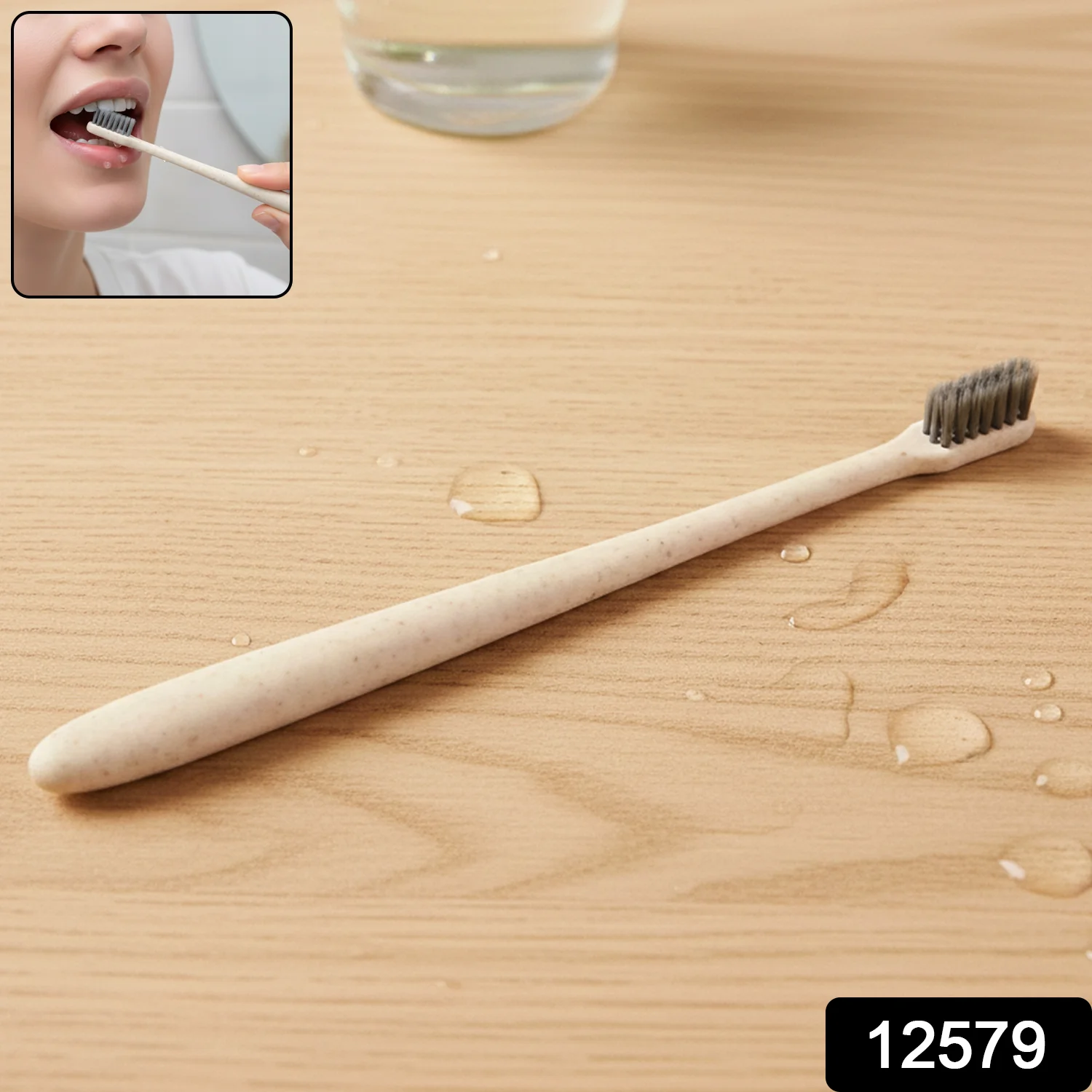 Wheat Straw Soft-Bristle Toothbrush for Deep Cleaning & Dental Care (1 Pc) - Image 2