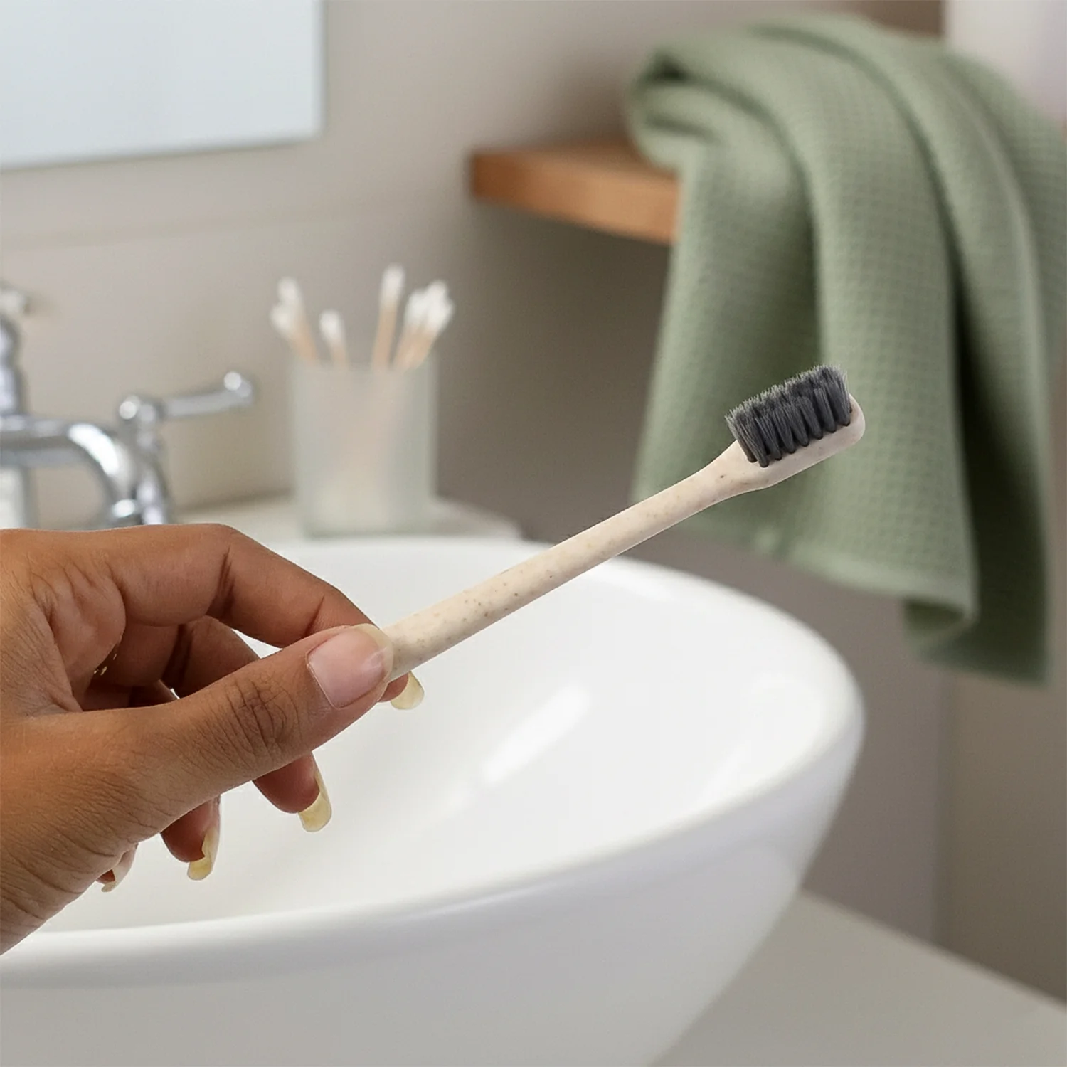 Wheat Straw Soft-Bristle Toothbrush for Deep Cleaning & Dental Care (1 Pc) - Image 6