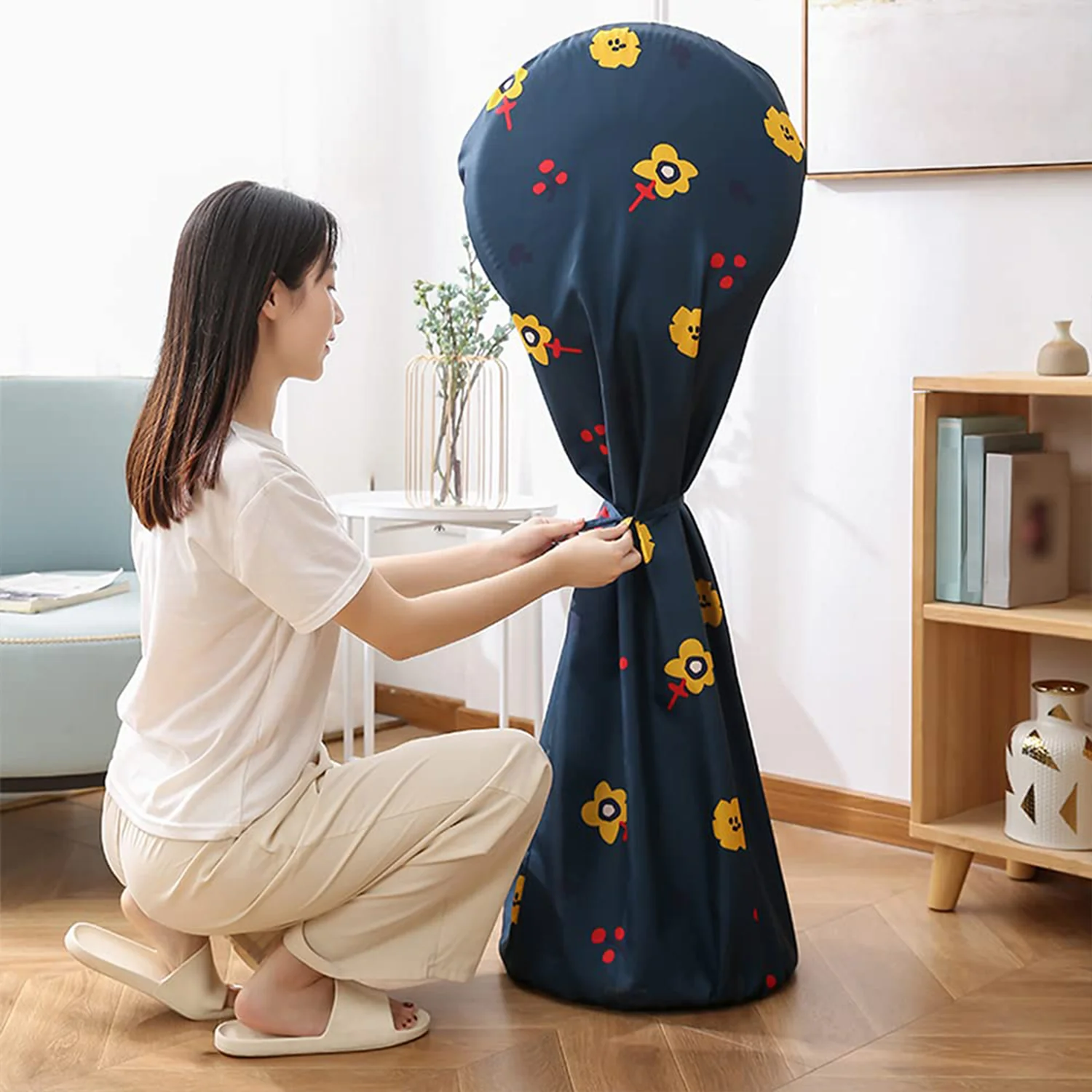 Decorative Dustproof Waterproof Table Fan Cover Mix Size Design - Image 4