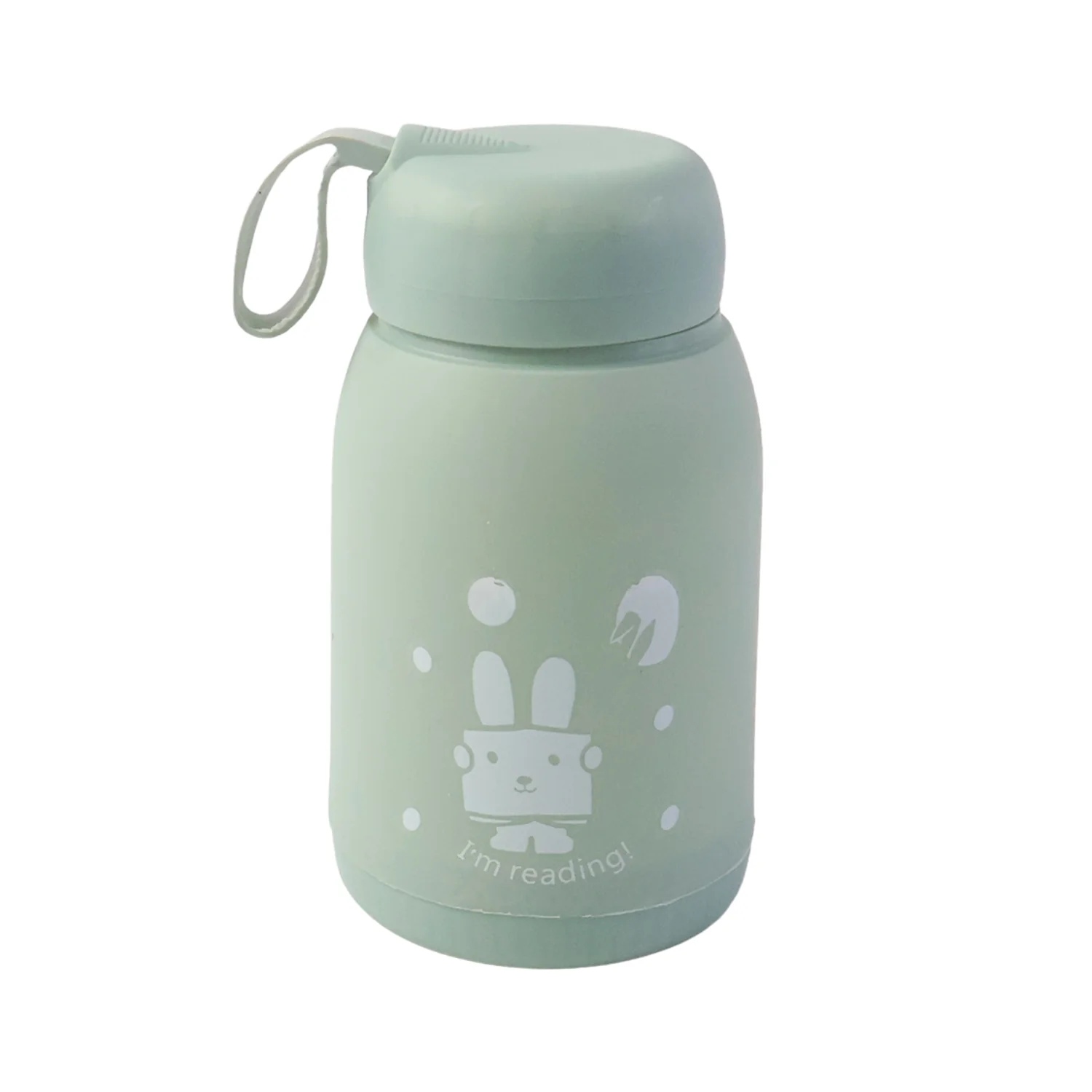 Cute Rabbit Printed Portable Insulated Water Bottle (330ML / 1 Pc) - Image 5
