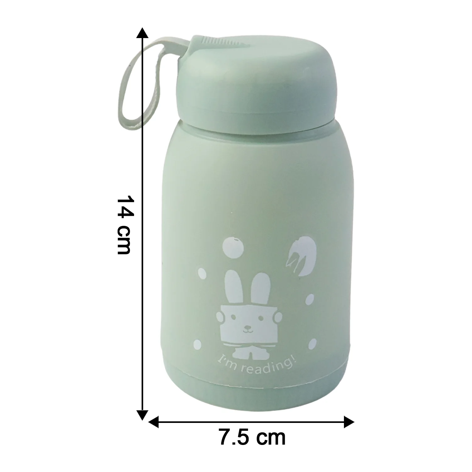 Cute Rabbit Printed Portable Insulated Water Bottle (330ML / 1 Pc) - Image 6