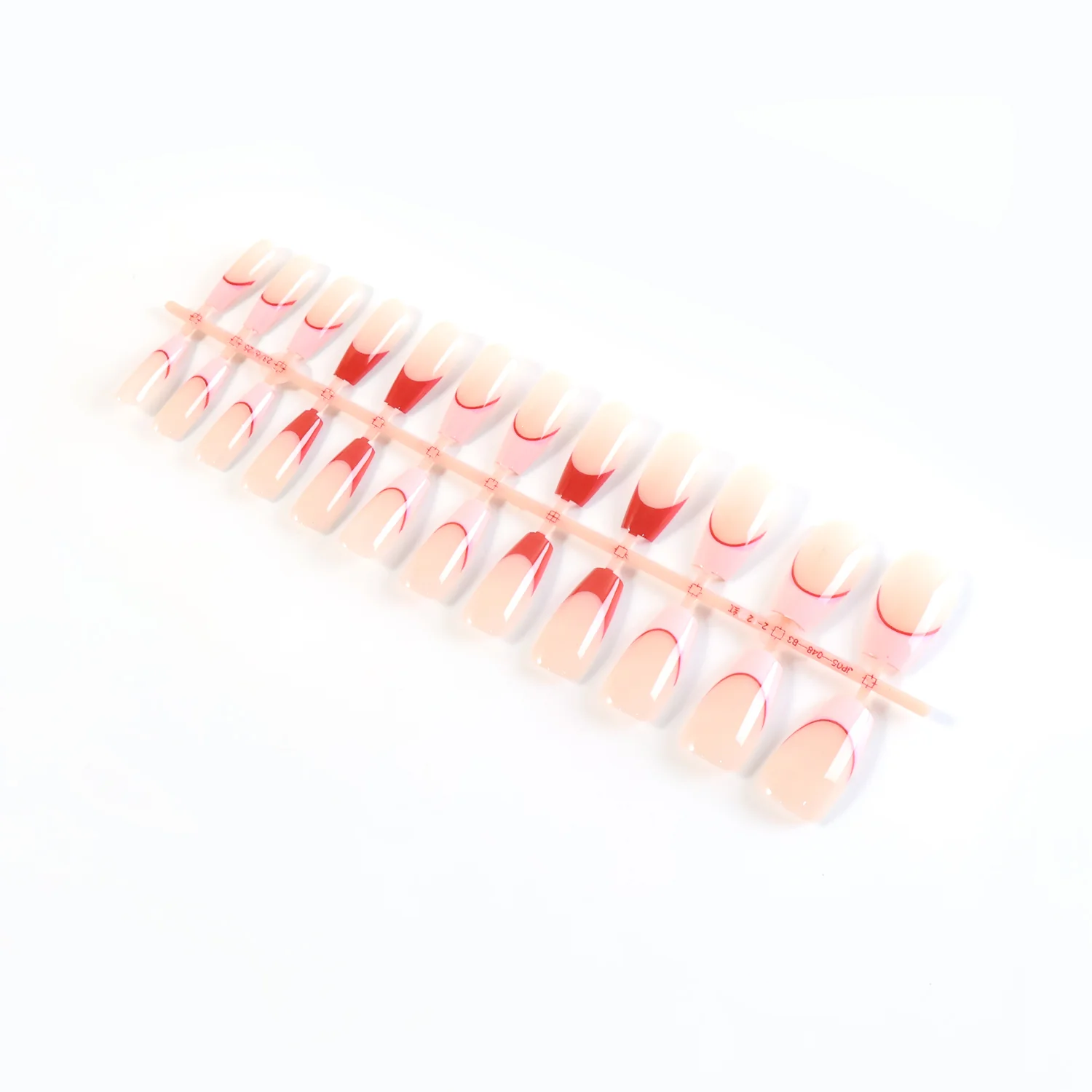 Elegant Nude Glossy Artificial Nail Tips fake nails (24 Pc Set) - Image 5