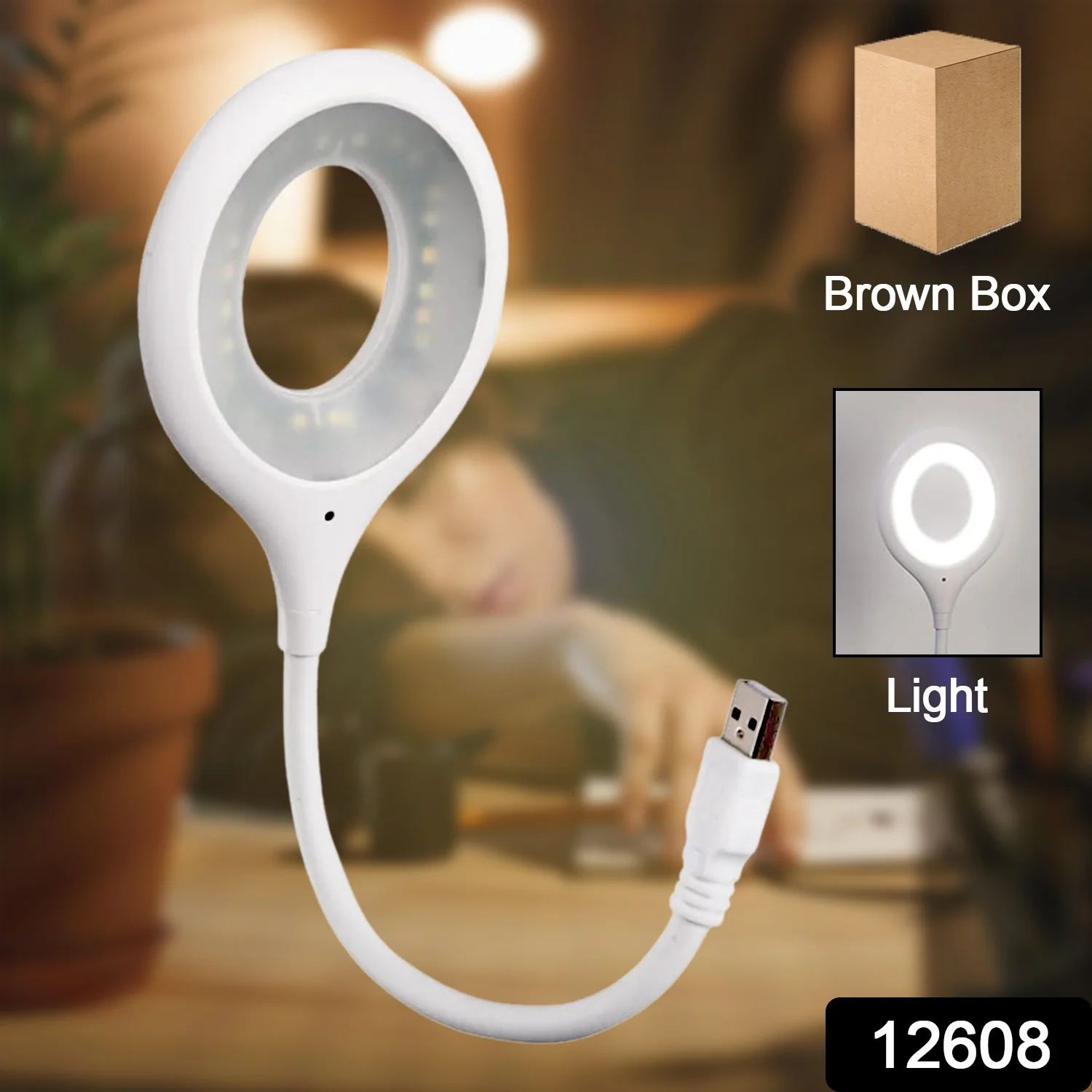 LED USB Flexible Neck Light with 16 LEDs for Laptop & Study Desk - Image 2