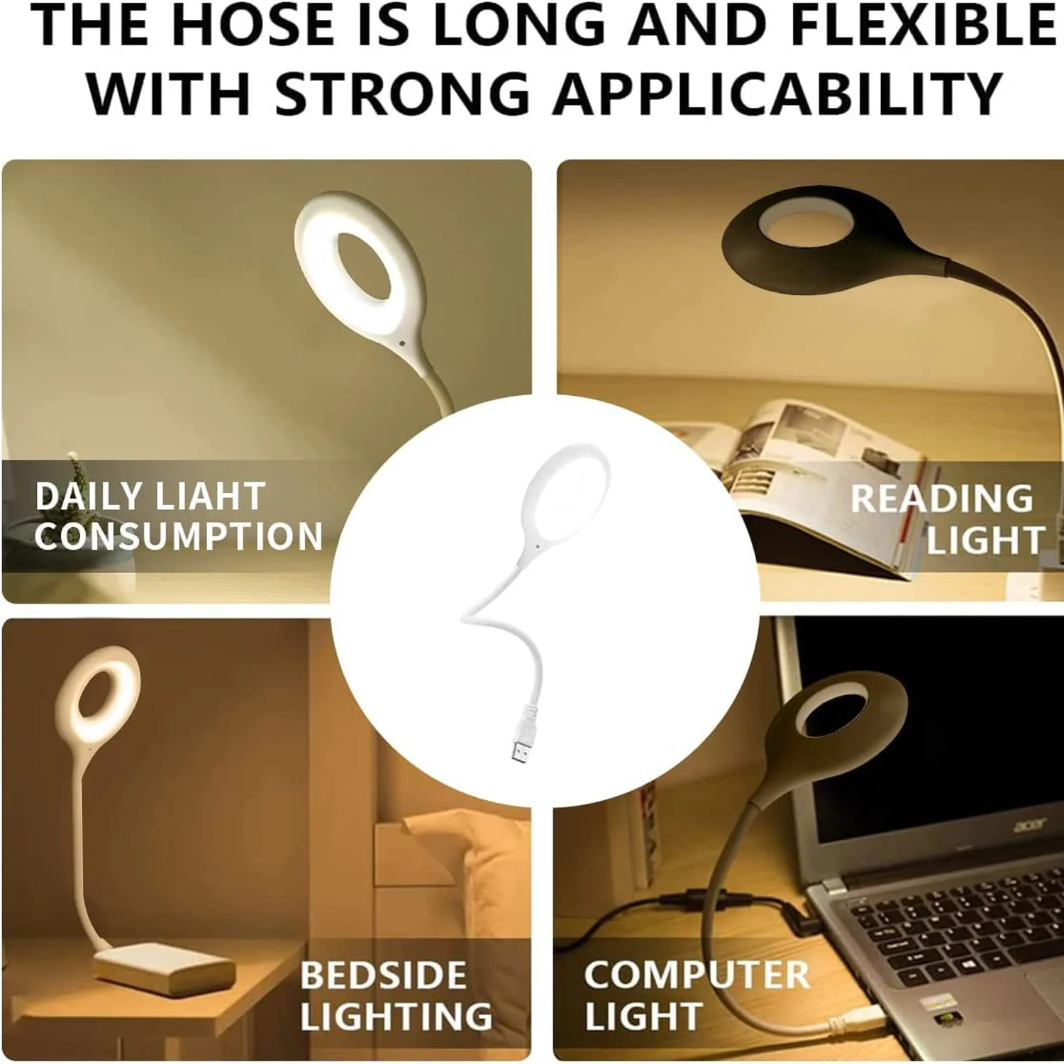 LED USB Flexible Neck Light with 16 LEDs for Laptop & Study Desk - Image 6