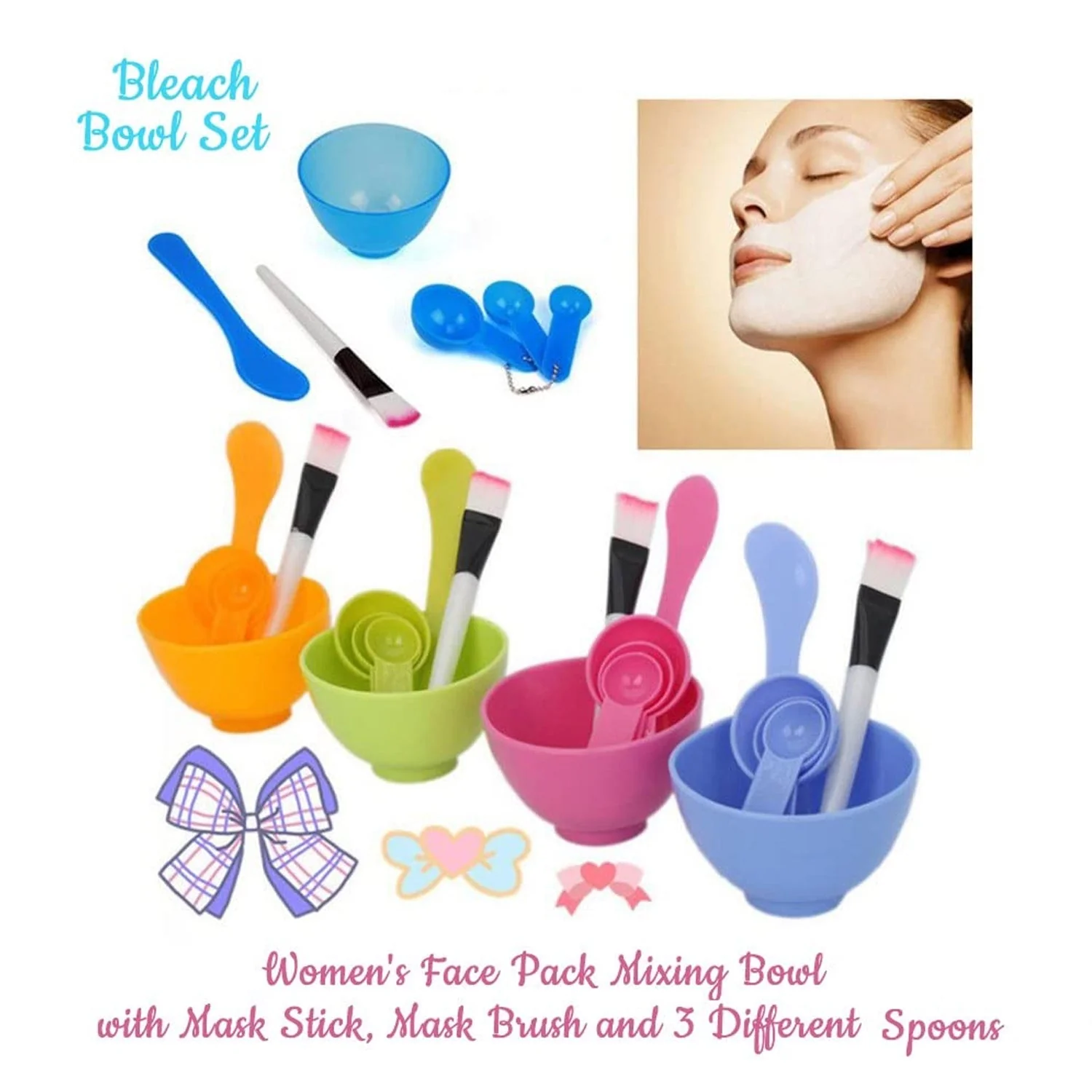 Facial Mask Bowl Set for Girls (6-Pcs) - Image 4