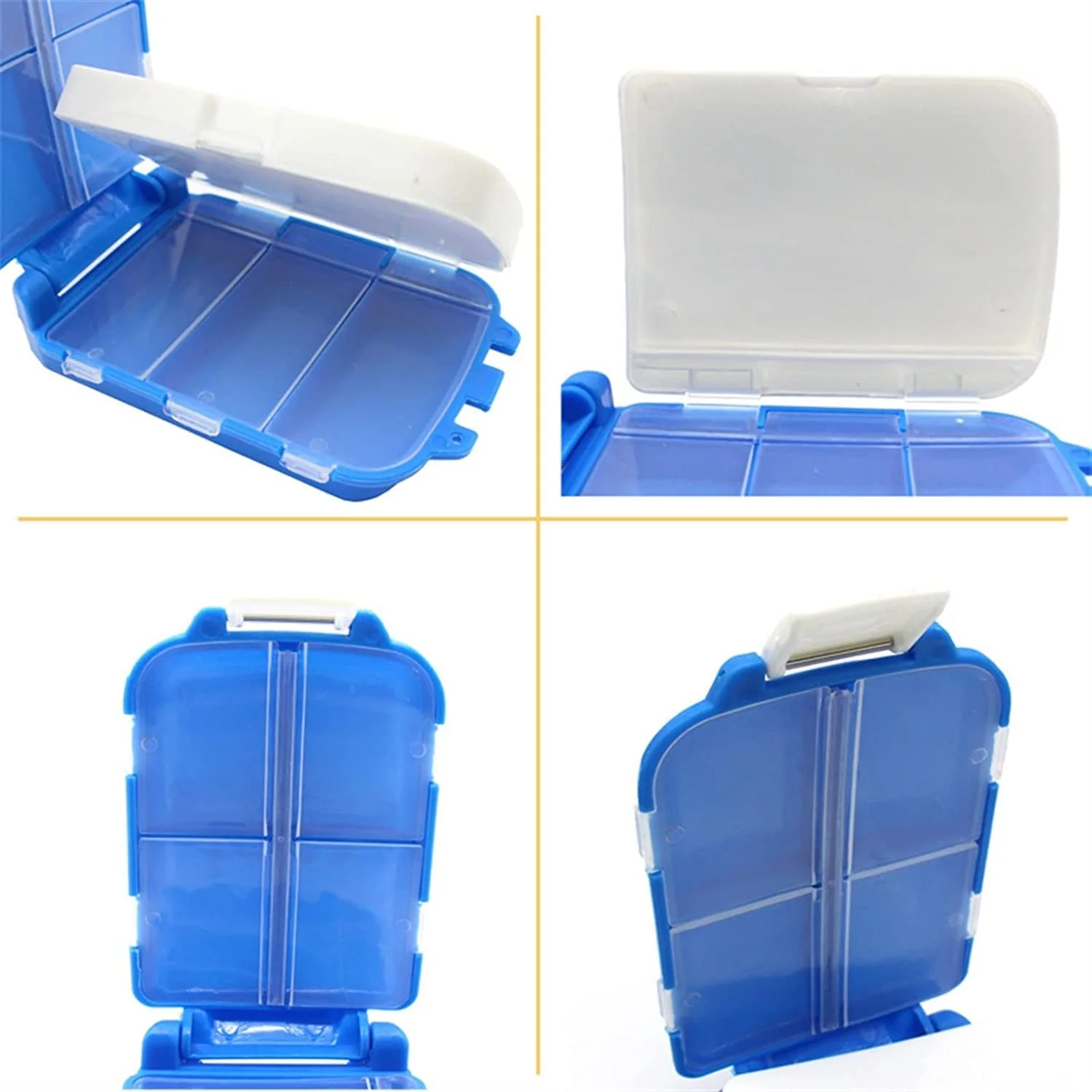 Portable Blue Dual-Sided Pill Organizer Box (1 Pc) - Image 6