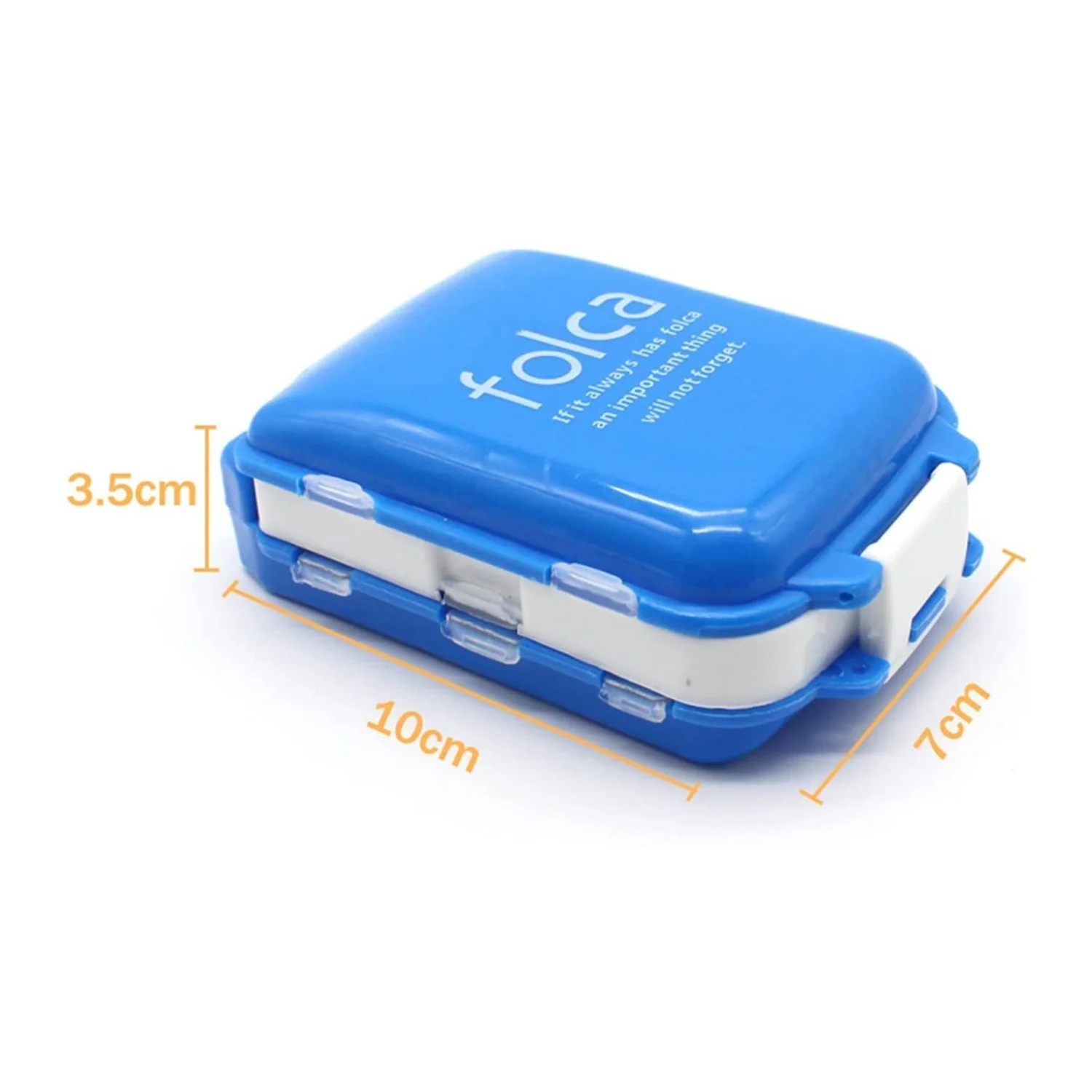 Portable Blue Dual-Sided Pill Organizer Box (1 Pc) - Image 8