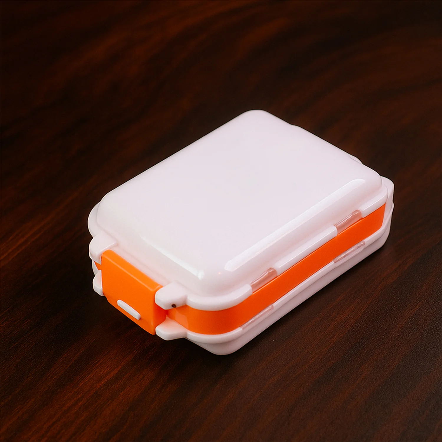 Portable Orange Dual-Sided Pill Organizer Box (1 Pc) - Image 4