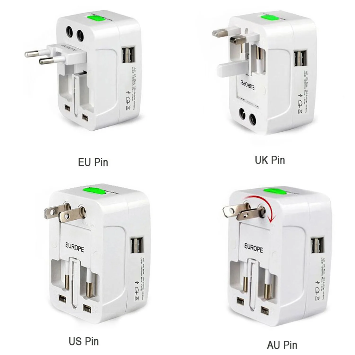 All-in-One Universal Worldwide Travelling AC Adaptor Plug (1 Pc) - Image 7