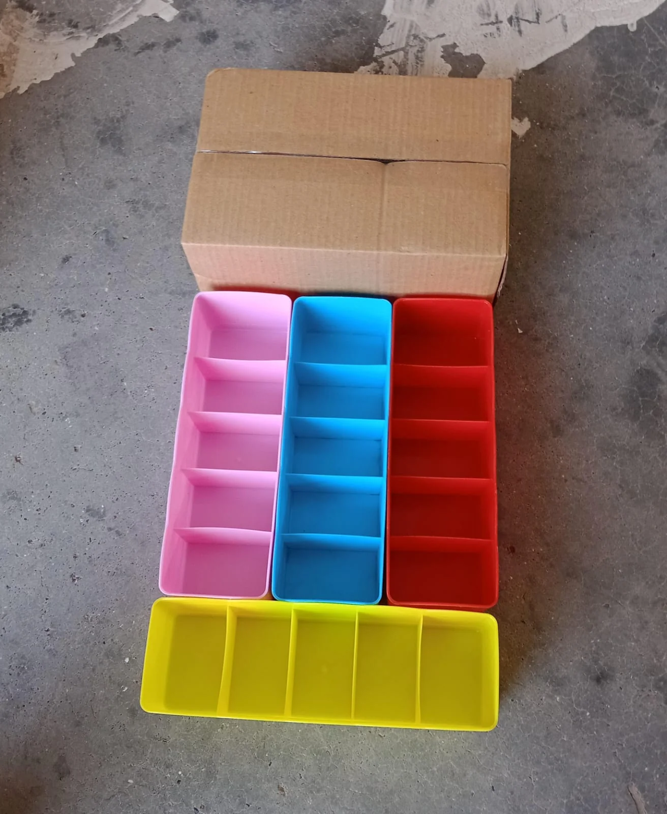 Desktop Storage Organizer Box Set - 5 Grid Compartments (4-Piece) - Image 8