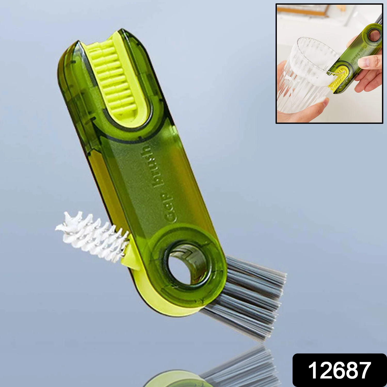 3-in-1 Multifunctional Bottle & Cup Cleaning Brush – Lid & Cover Scrubber (1 Pc) - Image 2