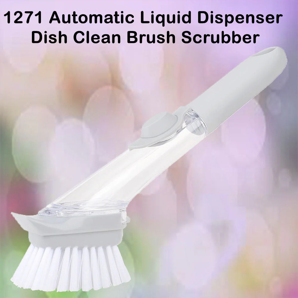 Automatic Liquid Dispenser Dish Clean Brush Scrubber - Image 3