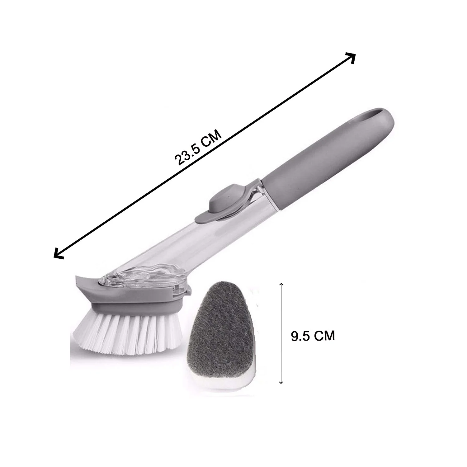 2-in-1 Dishwashing Brush, Long Handle Wash Pot Brush Washing Dish - Image 8