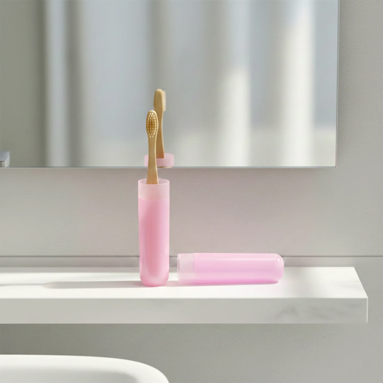 2-in-1 Soft Toothbrush & Tongue Cleaner for All Ages (1 Pc, With Cover) - Image 3