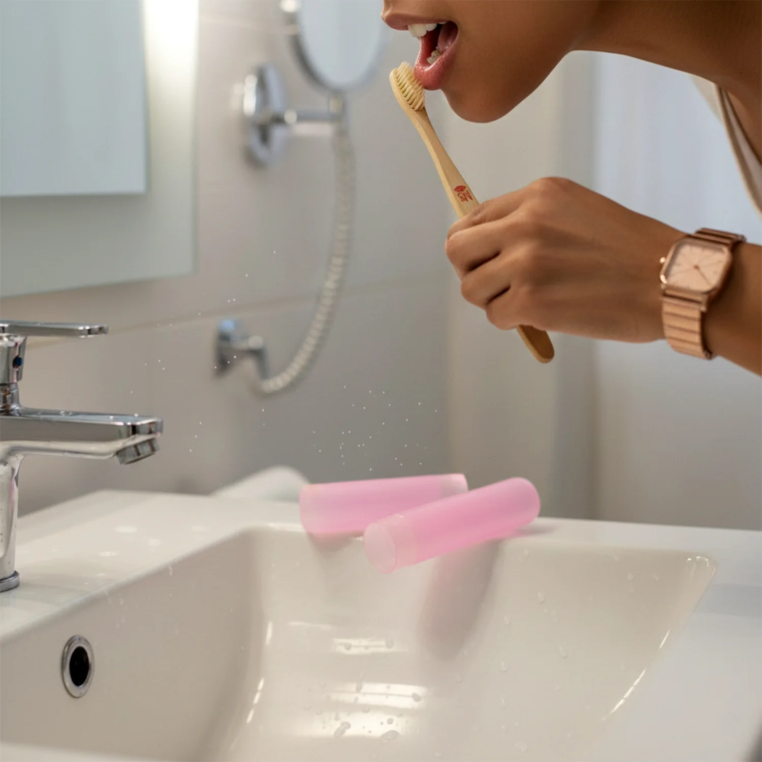 2-in-1 Soft Toothbrush & Tongue Cleaner for All Ages (1 Pc, With Cover) - Image 4
