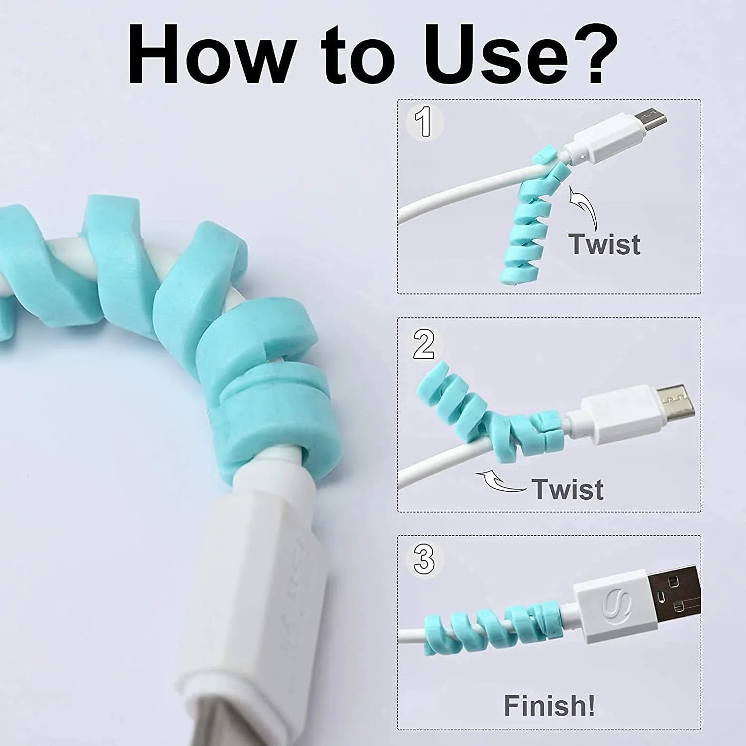 Spiral Charger Cable Protector for All Universal Cable (Pack of 10) - Image 10