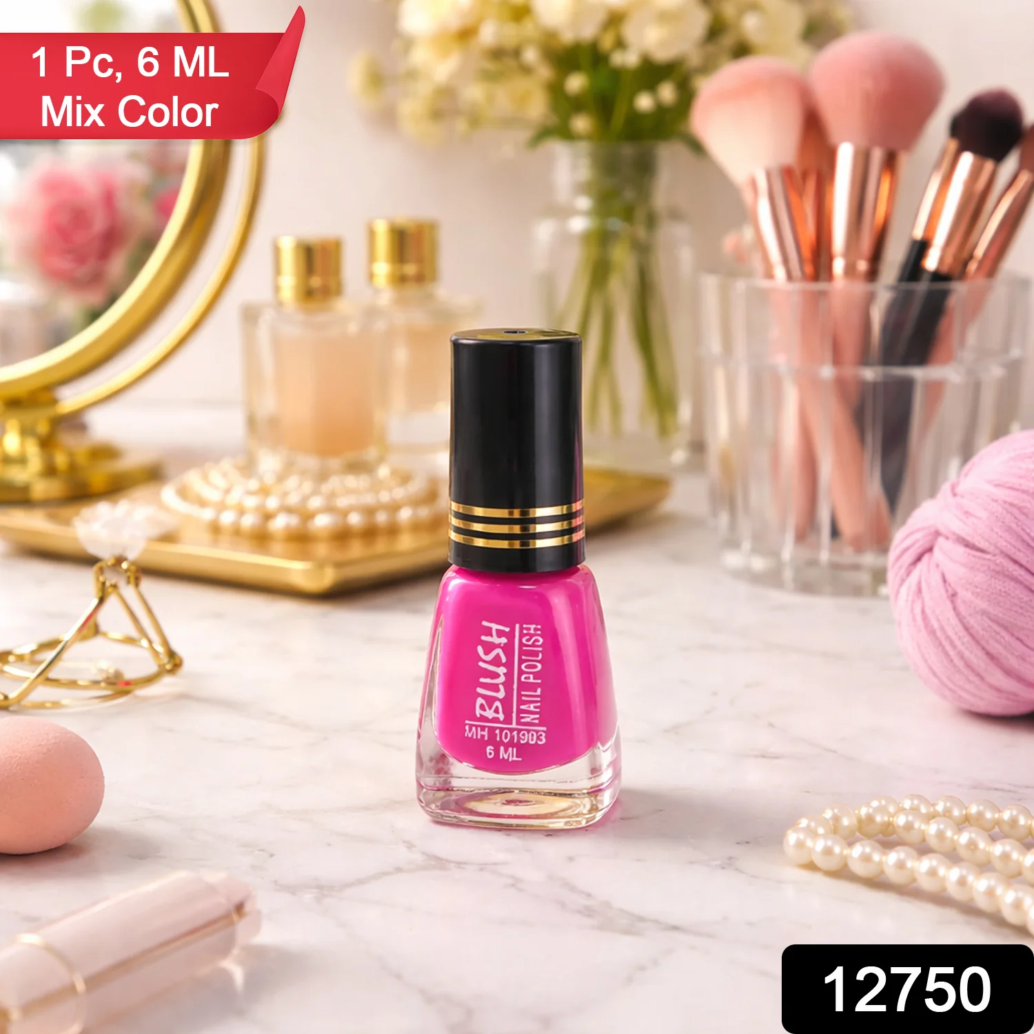 Blush Matt Mini Nail Polish (Mix Color / 6 ML / 1 Pc) - Image 2