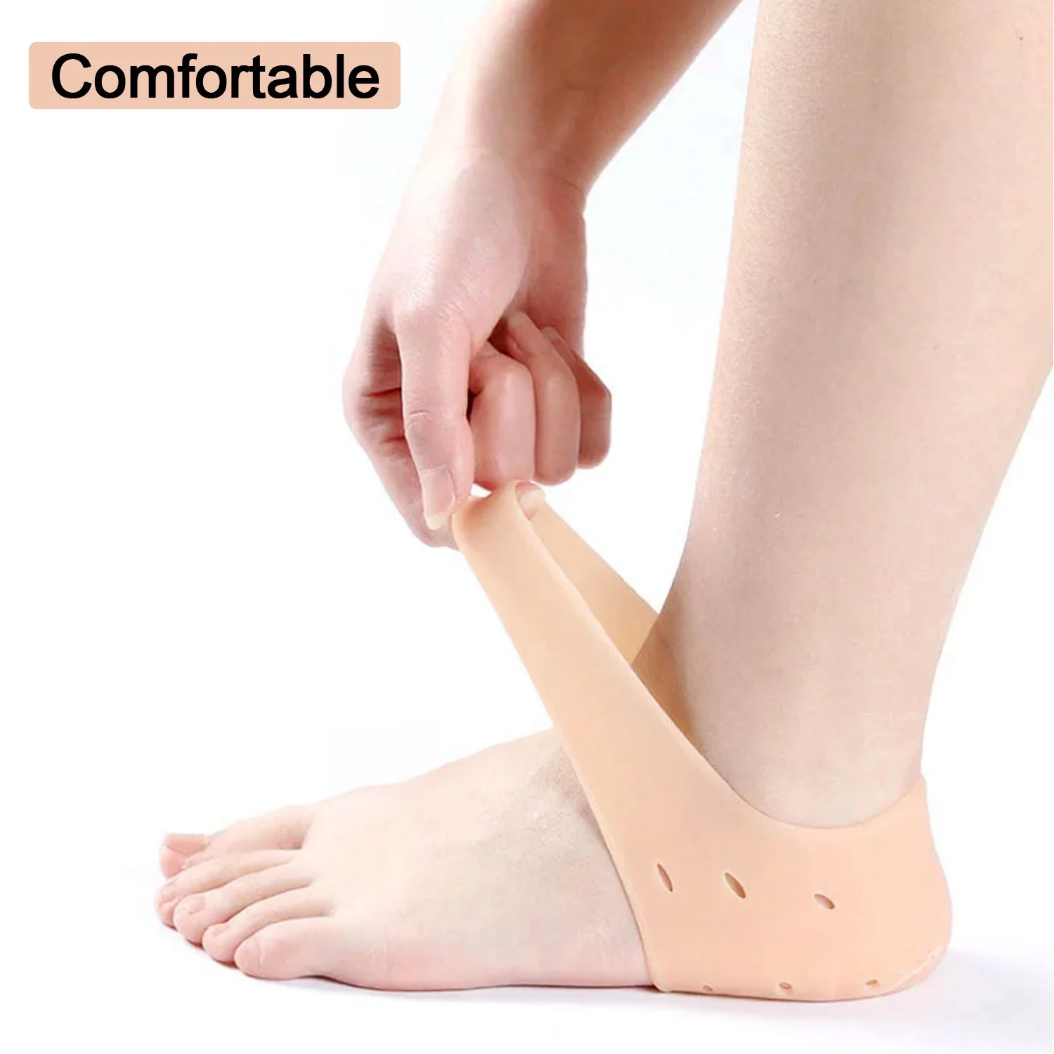 Anti Crack Silicon Gel Heel Moisturizing Socks for Foot Care Men Women (Loose Pack) - Image 10
