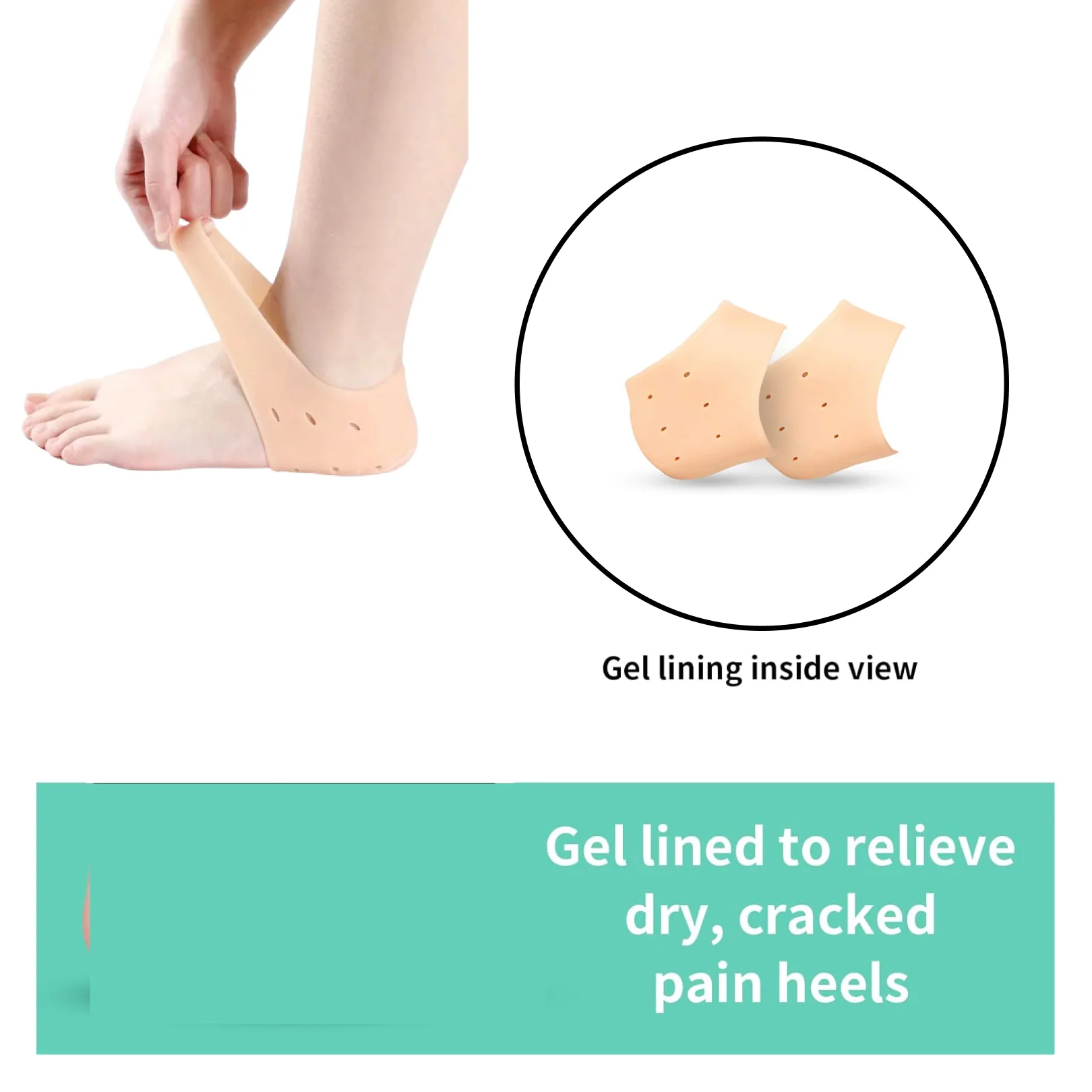 Anti Crack Silicon Gel Heel Moisturizing Socks for Foot Care Men Women (Loose Pack) - Image 7