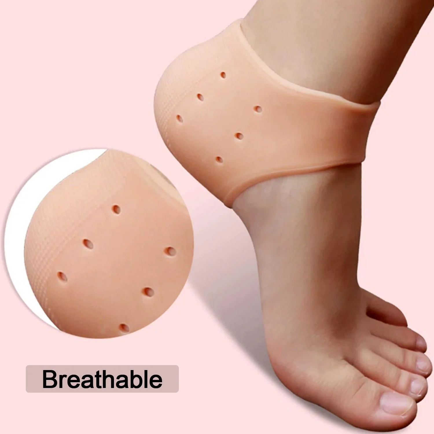 Anti Crack Silicon Gel Heel Moisturizing Socks for Foot Care Men Women (Loose Pack) - Image 8