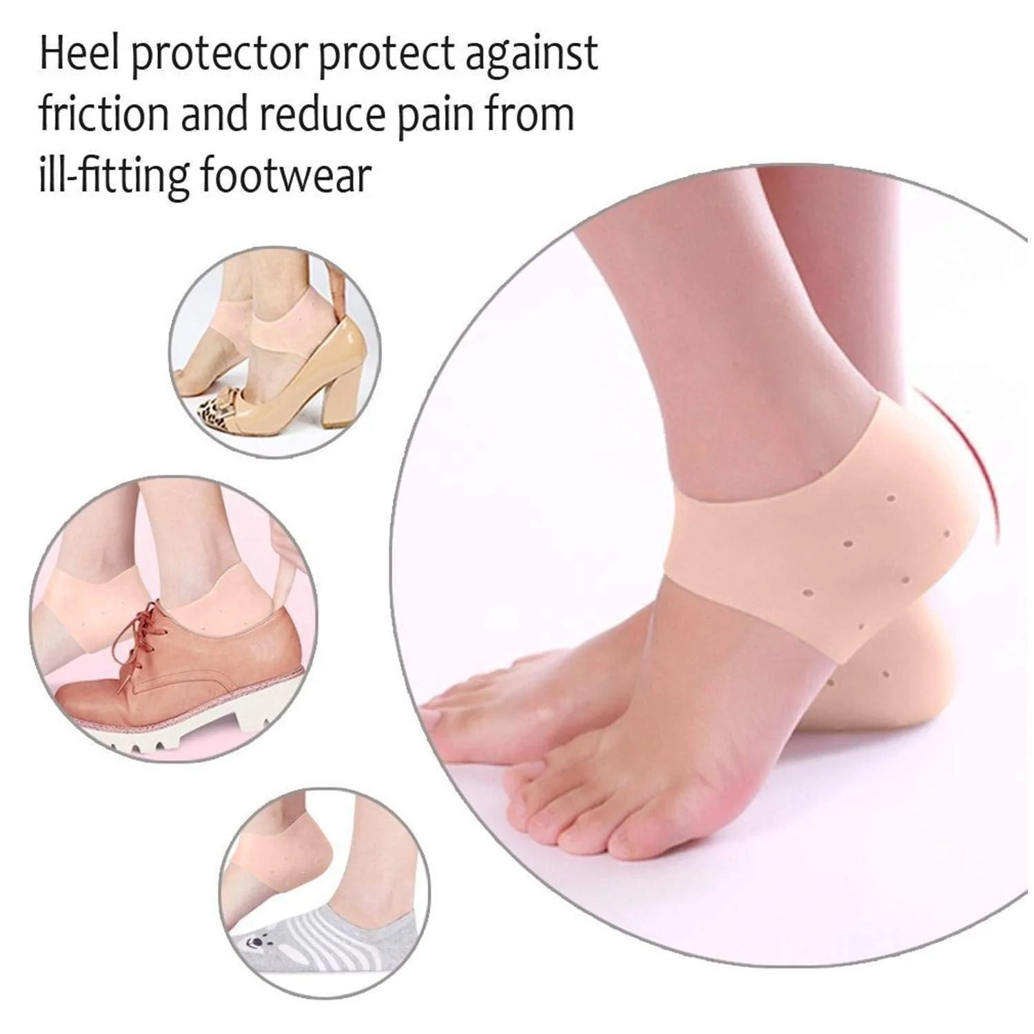 Anti Crack Silicon Gel Heel Moisturizing Socks for Foot Care Men Women (Loose Pack) - Image 9