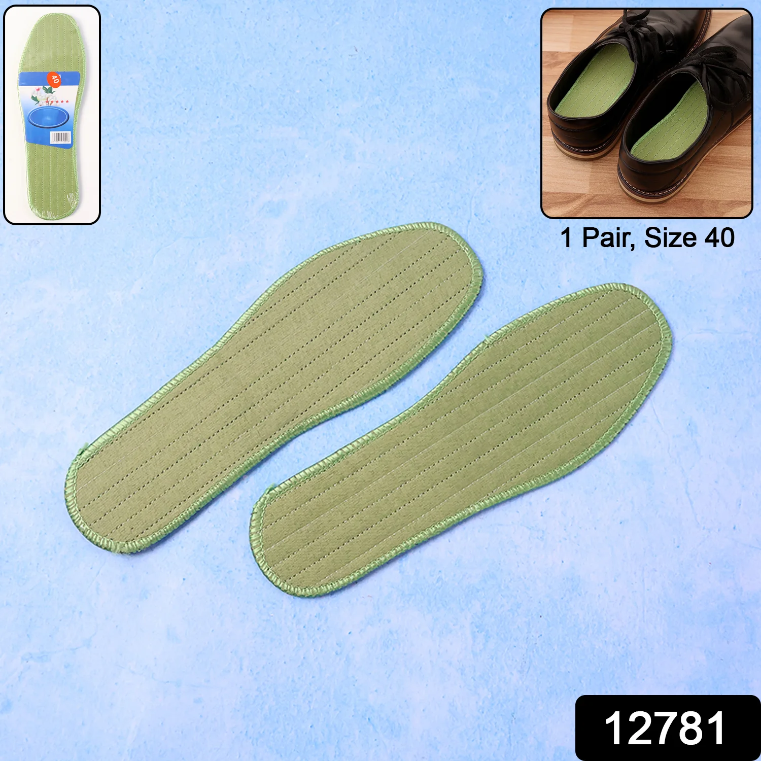Premium Comfort Shoe Insoles for Daily Foot Support Size 40 (1 Pair / Mix Design) - Image 2