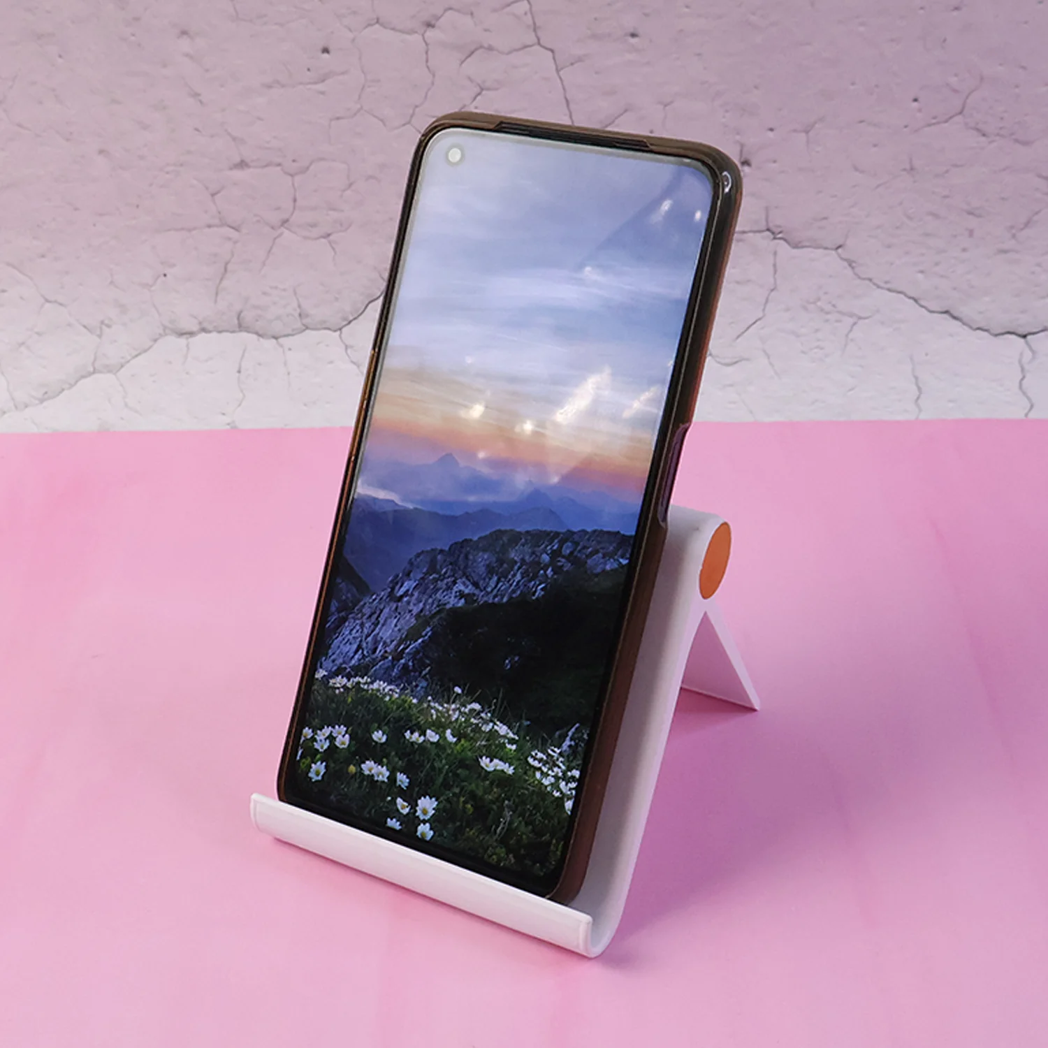 Plastic Foldable Desktop Mobile Stand (1 Pc / White) - Image 3
