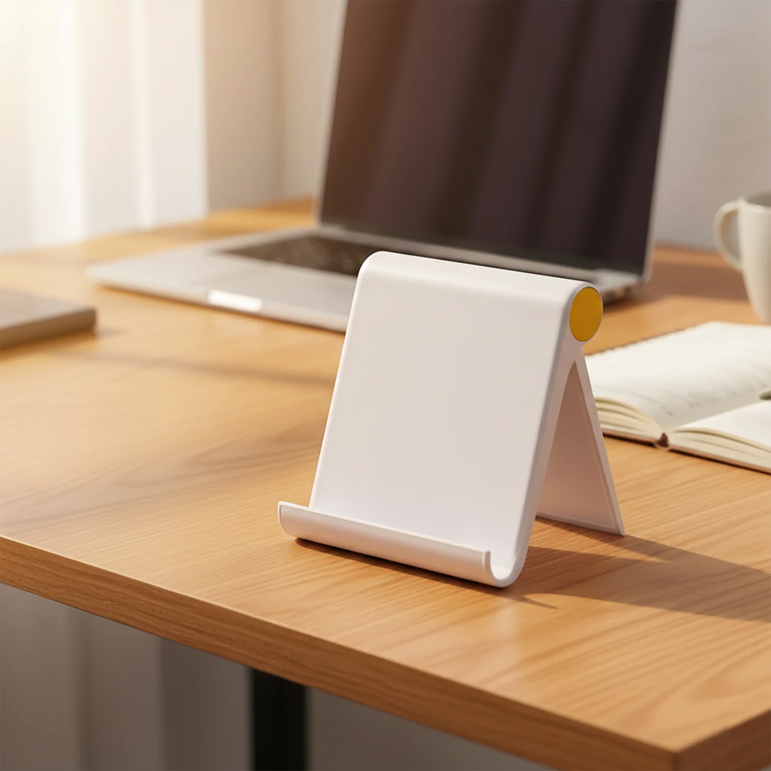 Plastic Foldable Desktop Mobile Stand (1 Pc / White) - Image 4