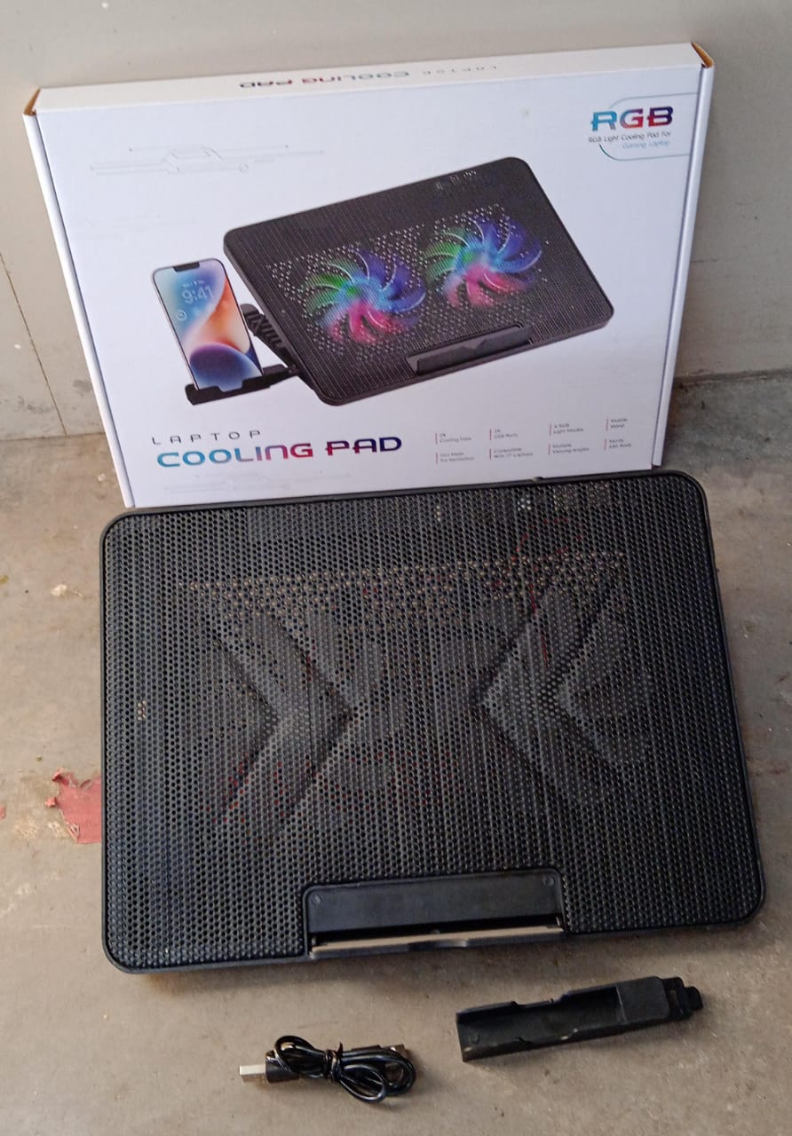 Laptop Cooler Cooling Pad with 2 Quiet Led Fans, Stand for Gaming Laptop - Image 9
